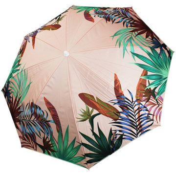 Koopman Sonnenschirm 180cm mit Farbwahl, Strandsonnenschirm Sonnenschutz Schirm Verstellbar