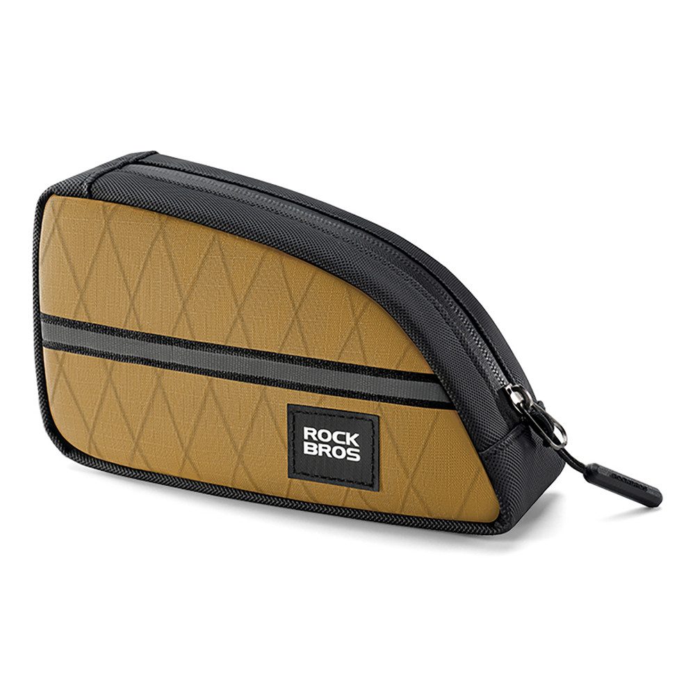 ROCKBROS Rahmentasche Oberrohrtasche Fahrradtasche Dreiecktasche (Spar-Set, 1-tlg., 0, 8 l erweiterbar), 0,8 l, Reflexstreifen, Reißverschluss