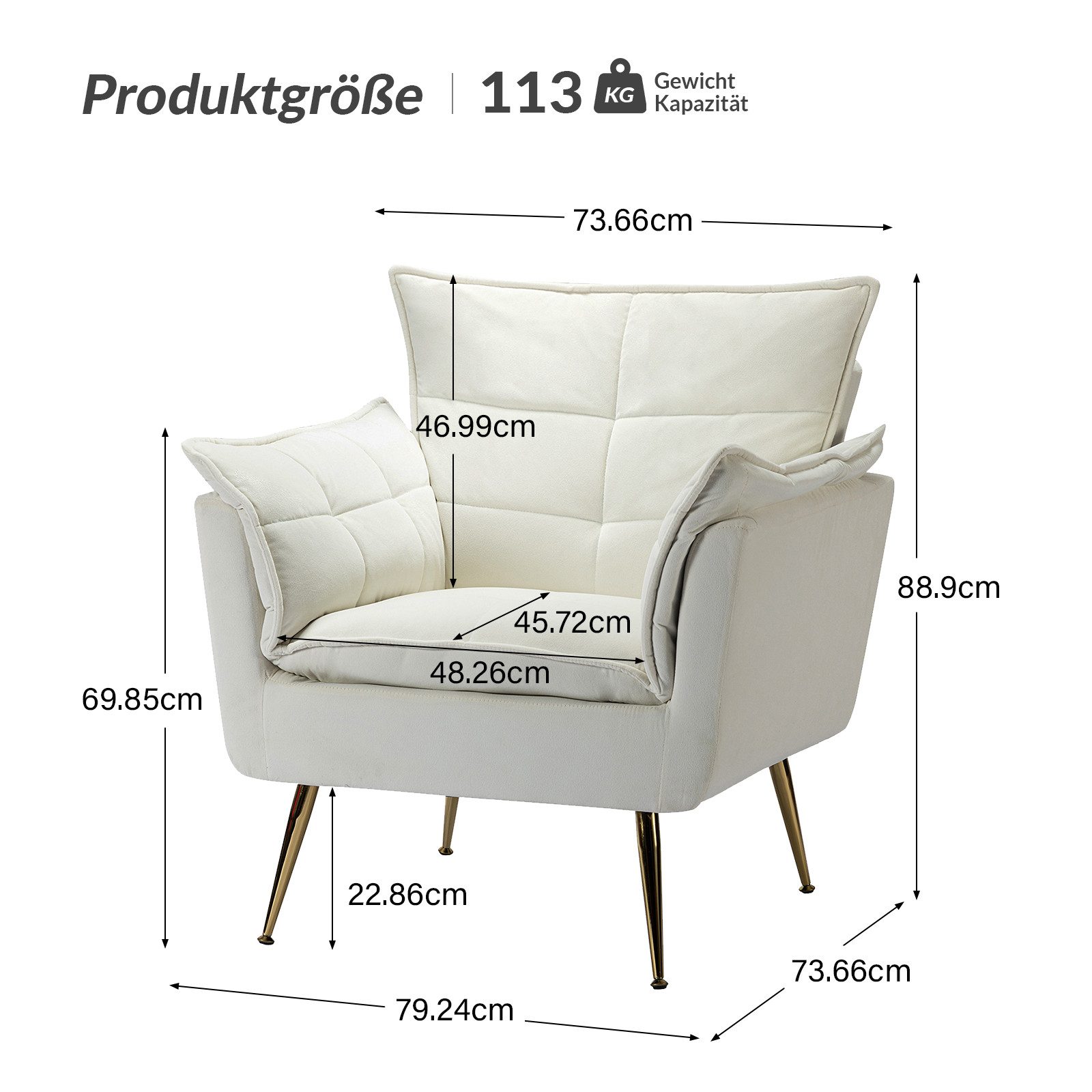 HULALA HOME Sessel moderner Polstersessel Armlehnensessel günstig online kaufen