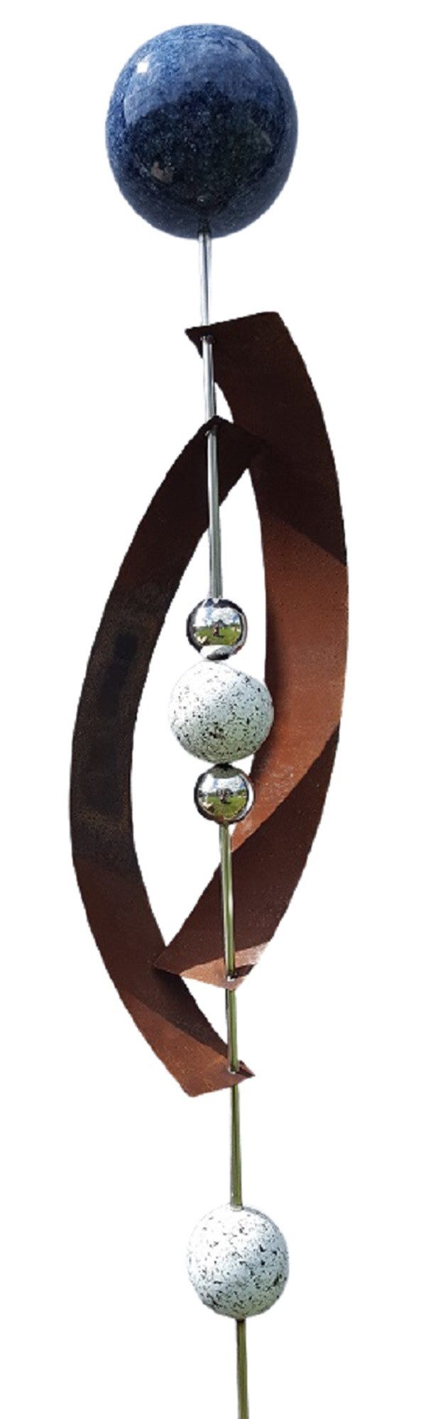Jürgen Bocker - Gartenambiente Gartenstecker Deimos 145 cm Edelstahl & Cortenstahl Beetstecker Gartenstecker