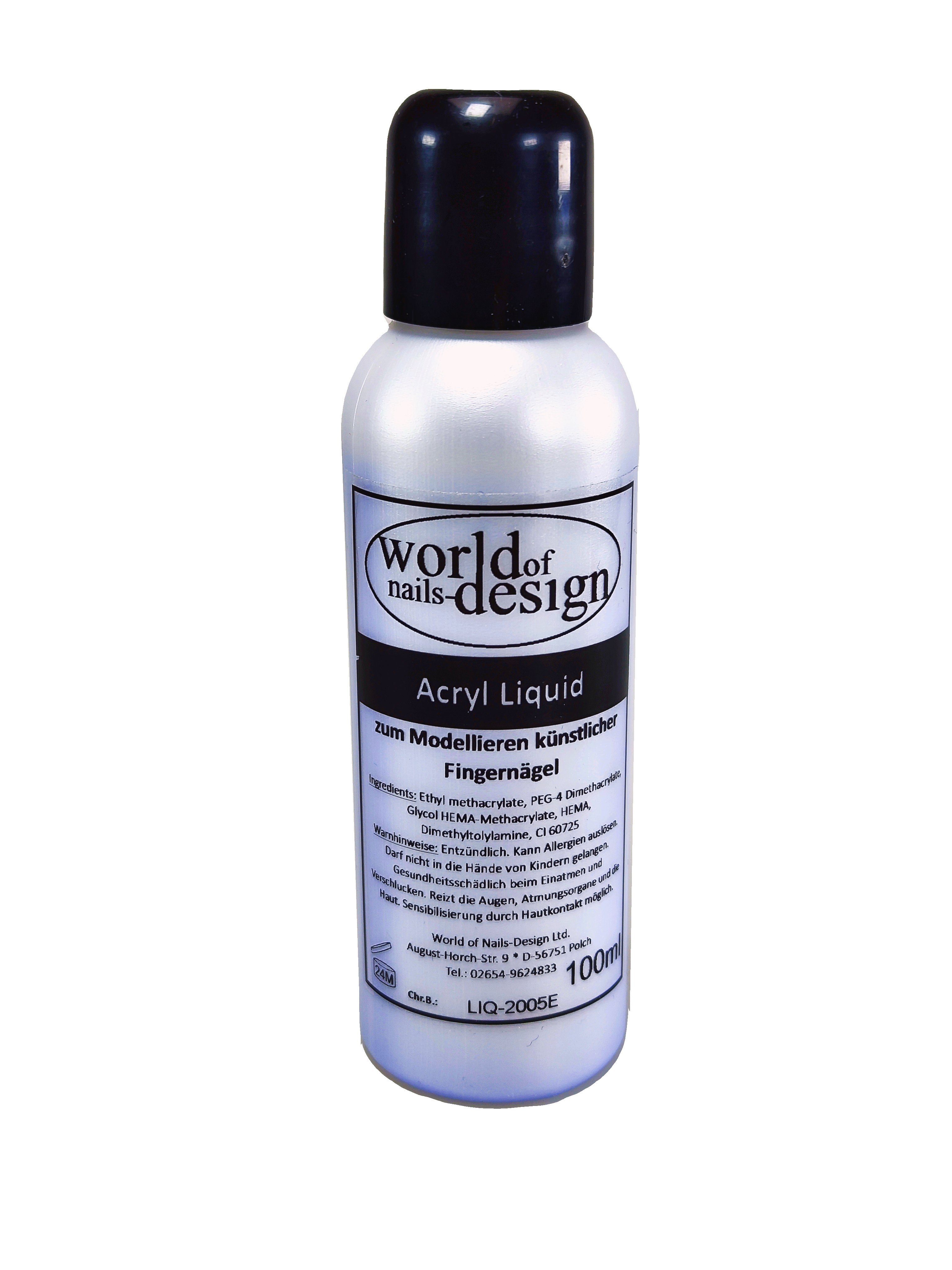 Acryl sek 45 Kunstfingernägel of Acrylpulver, Nails-Design Verzögerung lufttrocknendes 100ml World für Liquid