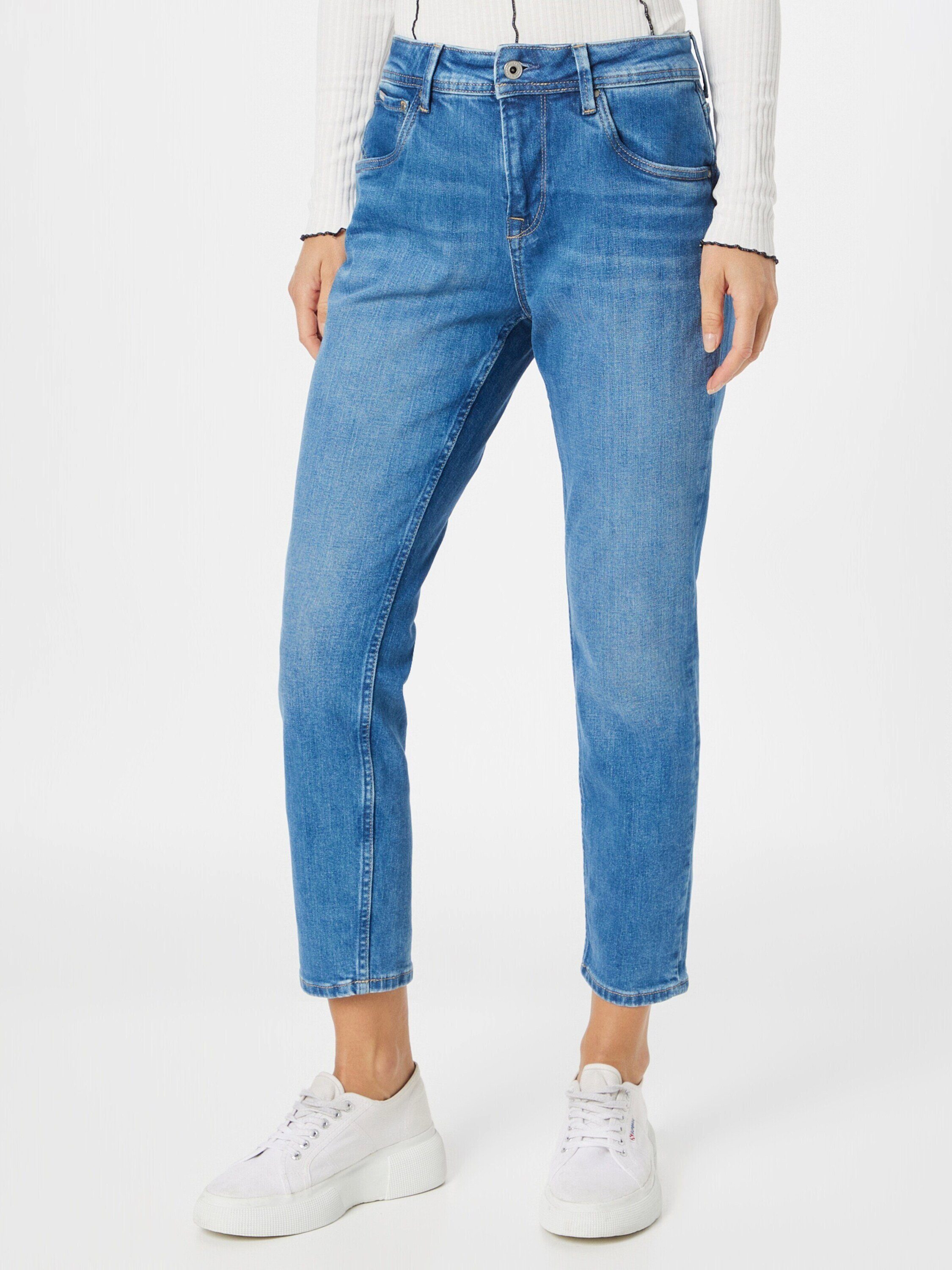 Pepe Details 7/8-Jeans Jeans (1-tlg) Weiteres Plain/ohne VIOLET Detail,