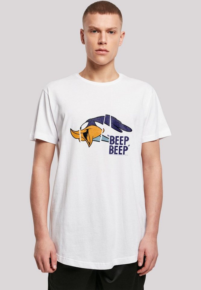 F4NT4STIC Kurzarmshirt Herren Looney Tunes Roadrunner Beep Beep with Shaped  Long Tee (1-tlg)