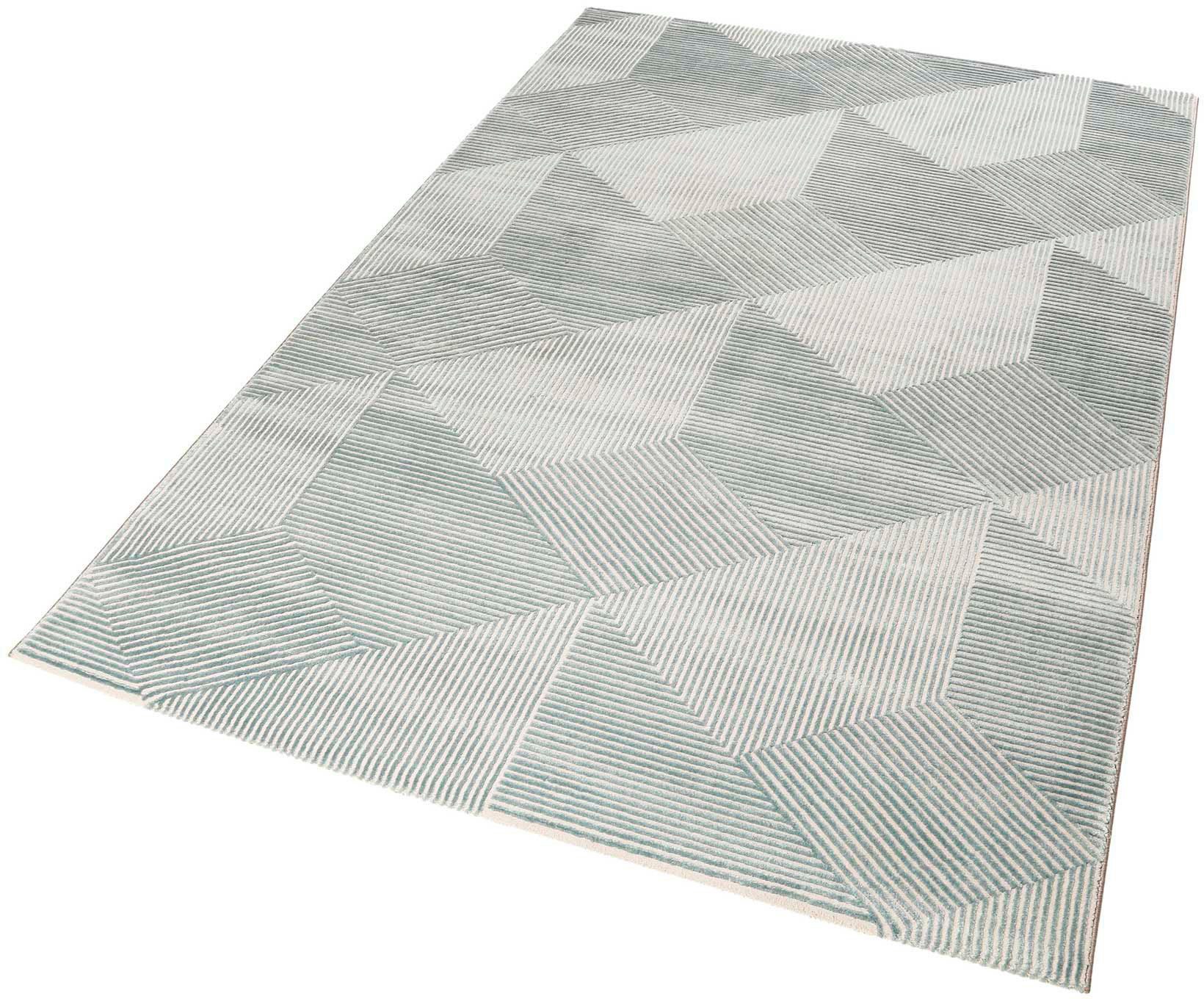 Esprit Teppich Velvet Groove ESP-8780, rechteckig, Höhe: 12 mm, Kurzflor, Hoch Tief Struktur, Wohnzimmer, Schlafzimmer