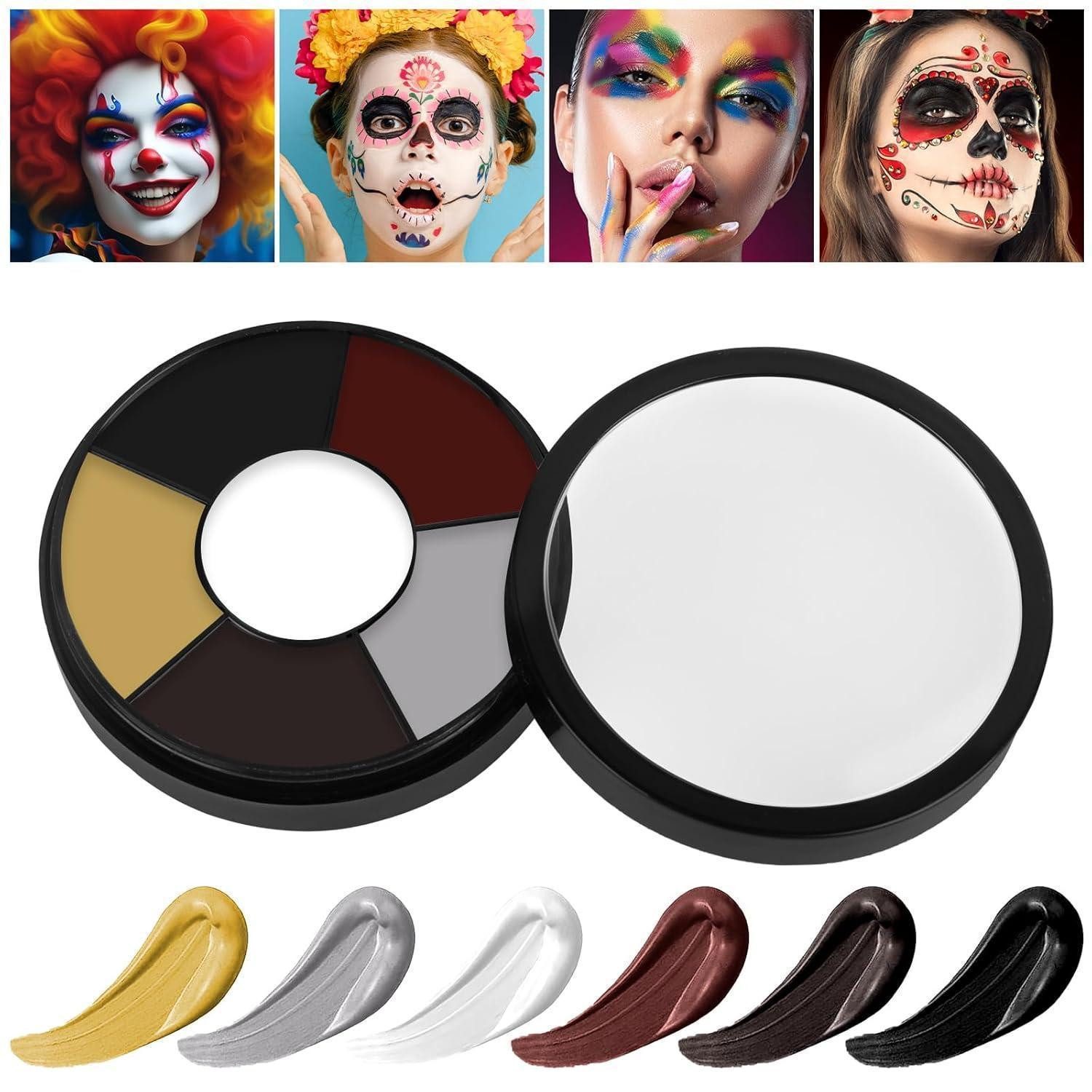 LuxusKollektion Theater Schminkpalette Schminke Halloween Körperfarbe Kinderschminke SFX Zombies 6 Farben-B