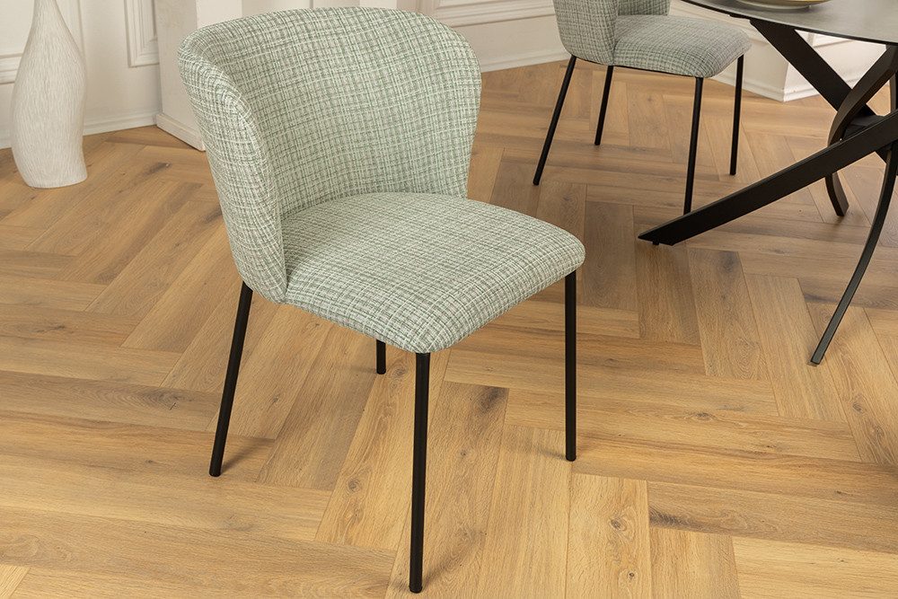riess-ambiente Esszimmerstuhl LYON grün-rosa kariert / günstig online kaufen