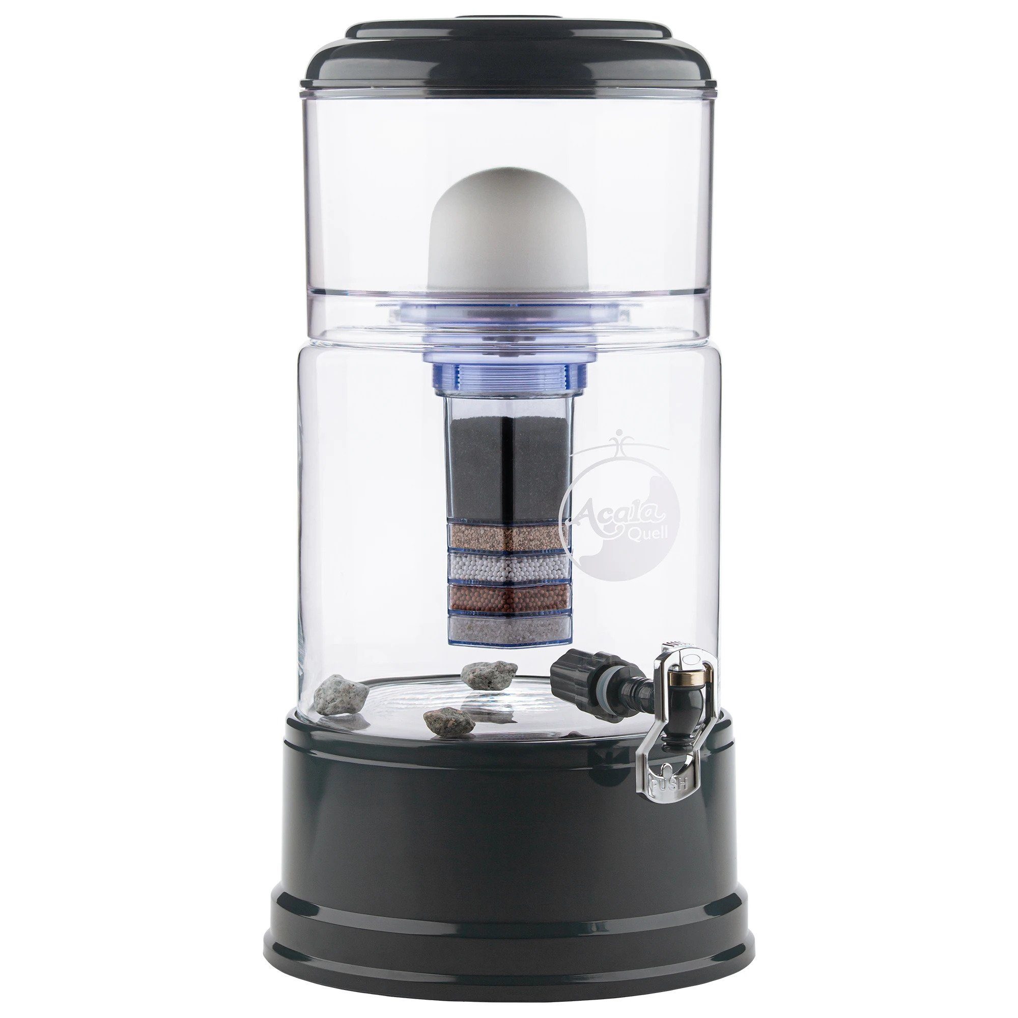 AcalaQuell Фильтры для воды Standfilter Smart - mit handgefertigtem Glasbehälter (8 Liter), ideal für 2-4 Personen
