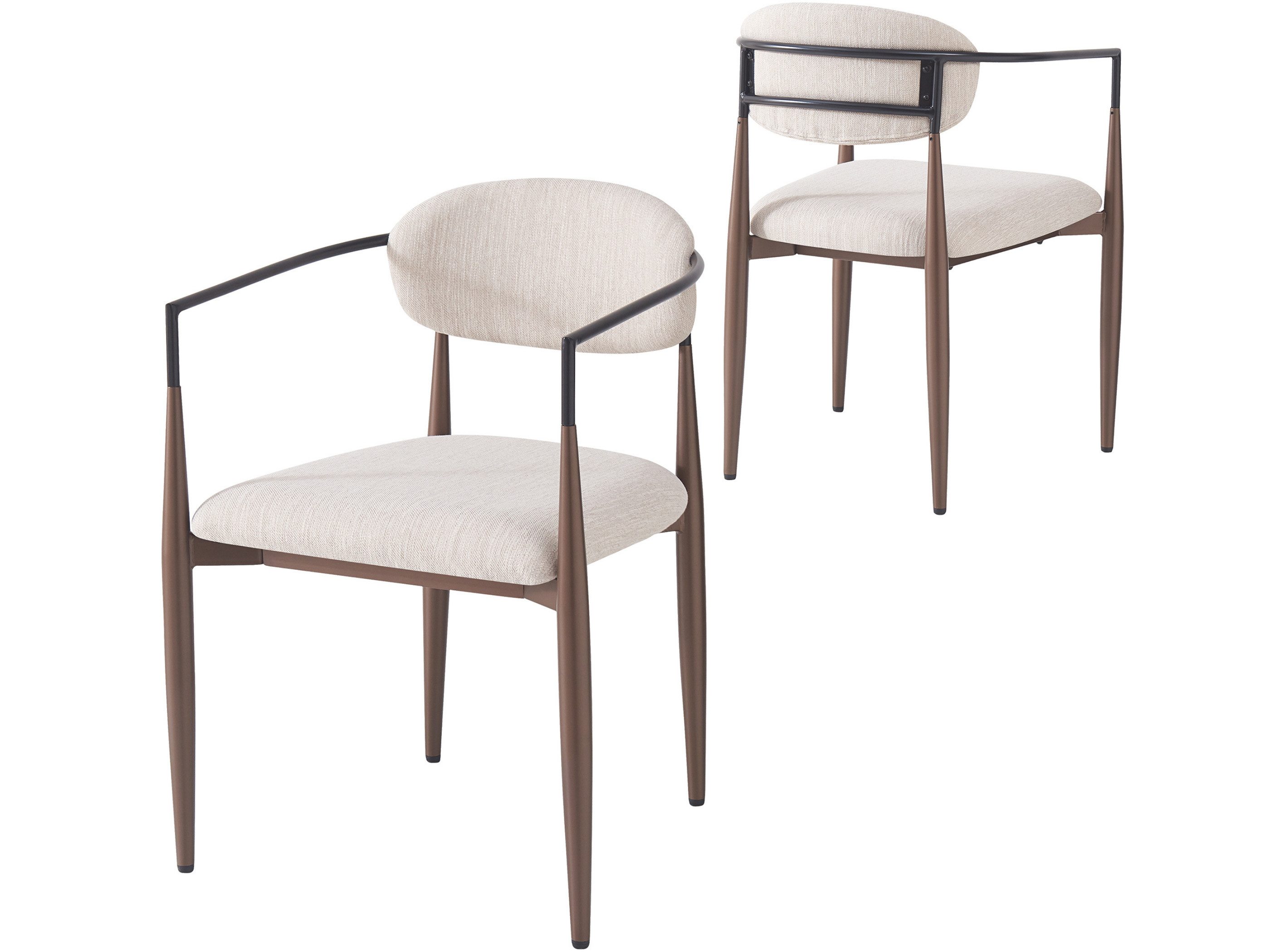 SeedWave Esszimmerstuhl 2er Set Esszimmerstühle Leinen Küchenstuhl mit Verstellbaren Füßen, 2 Teilger Wohnzimmerstuhl mit Schwammfüllung