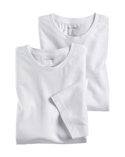 OLYMP T-Shirt Regular (Packung, fit 2er) 2-tlg., weiß