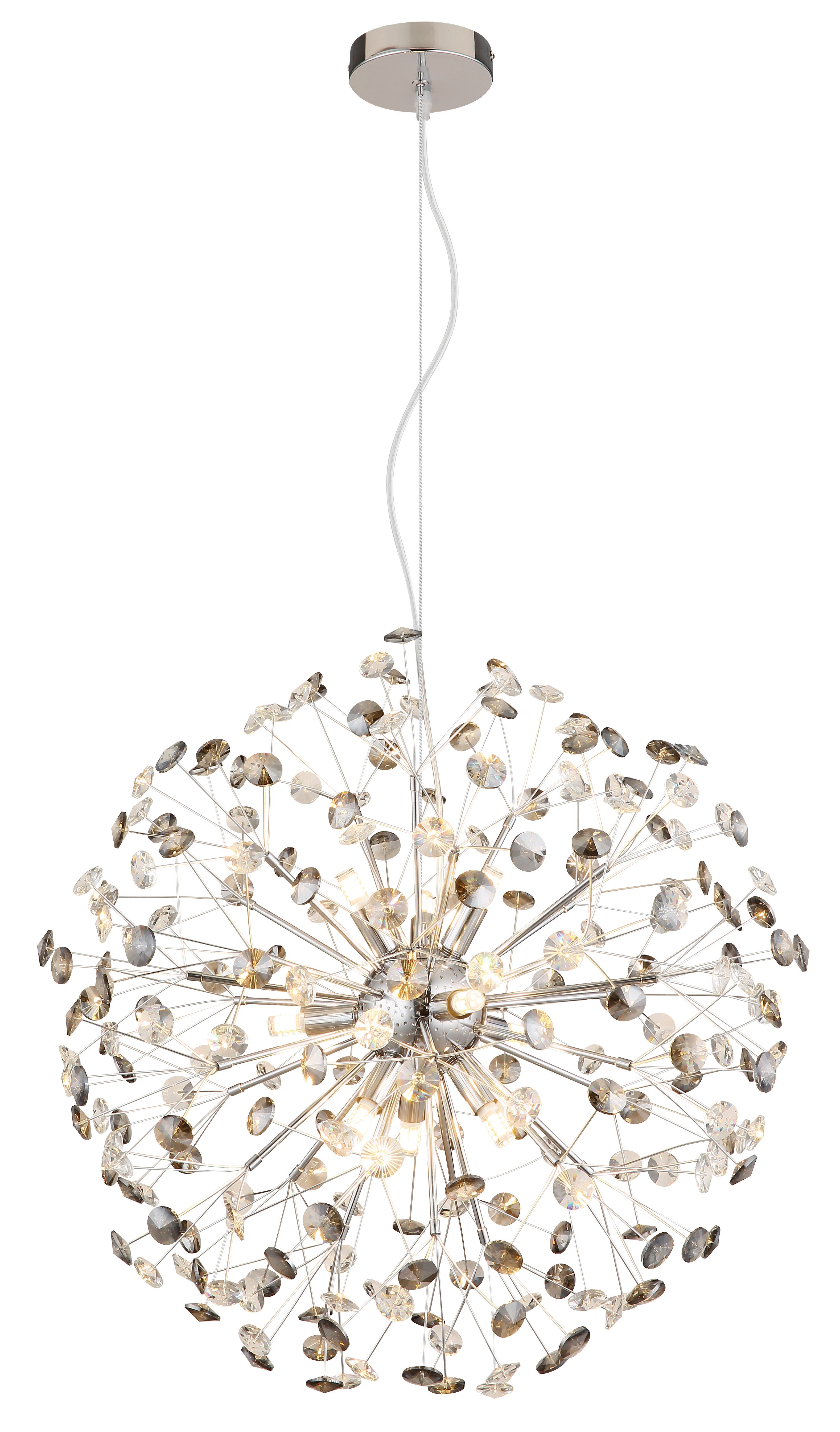 GLOBO LIGHTING Hängeleuchte KATRINA, LED fest integriert, Warmweiß, Luster Hängelampe Esszimmer Esstisch-Lampe elegant