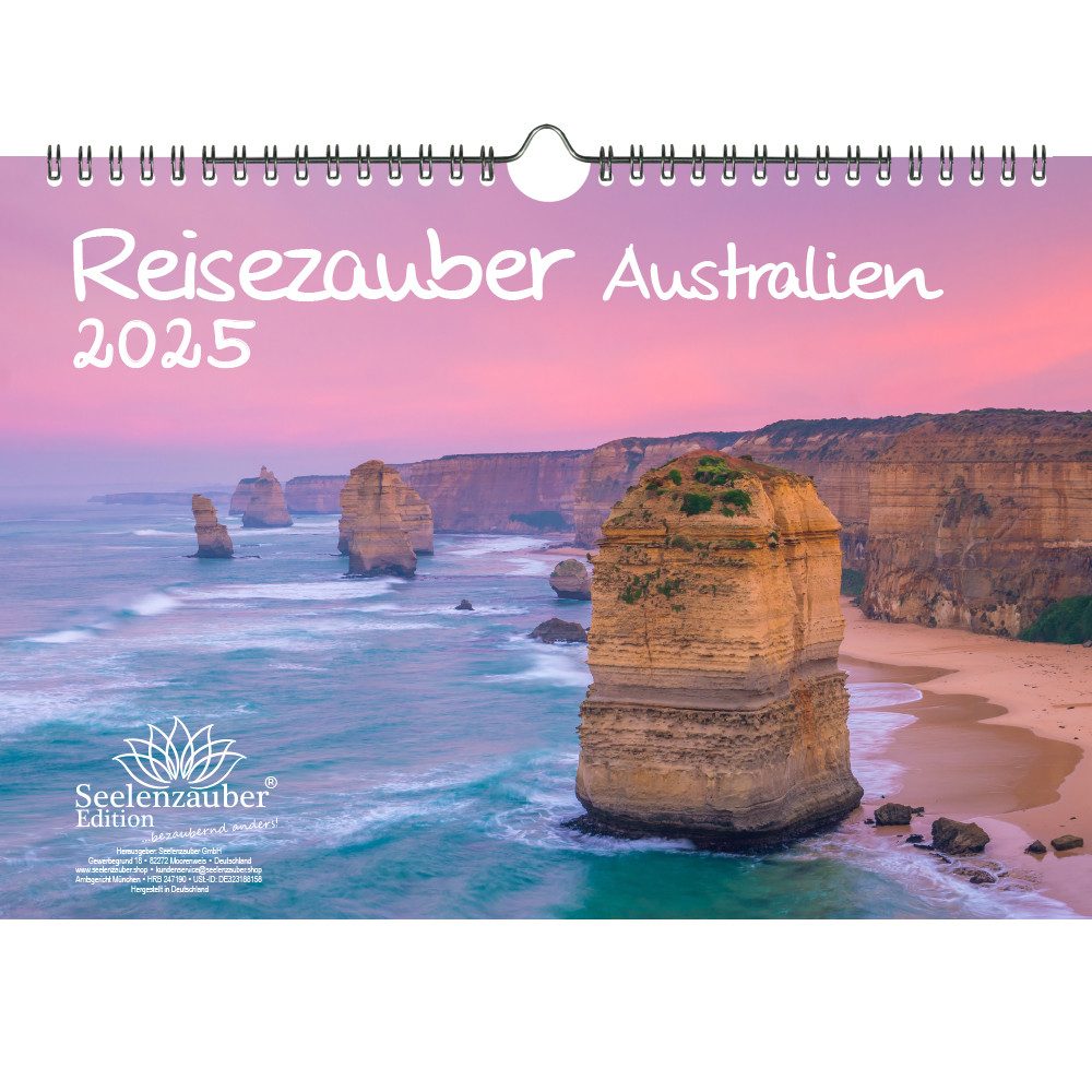 Seelenzauber Wandkalender Reisezauber Australien DIN A4 Kalender für 2025 Urlaub Canberra