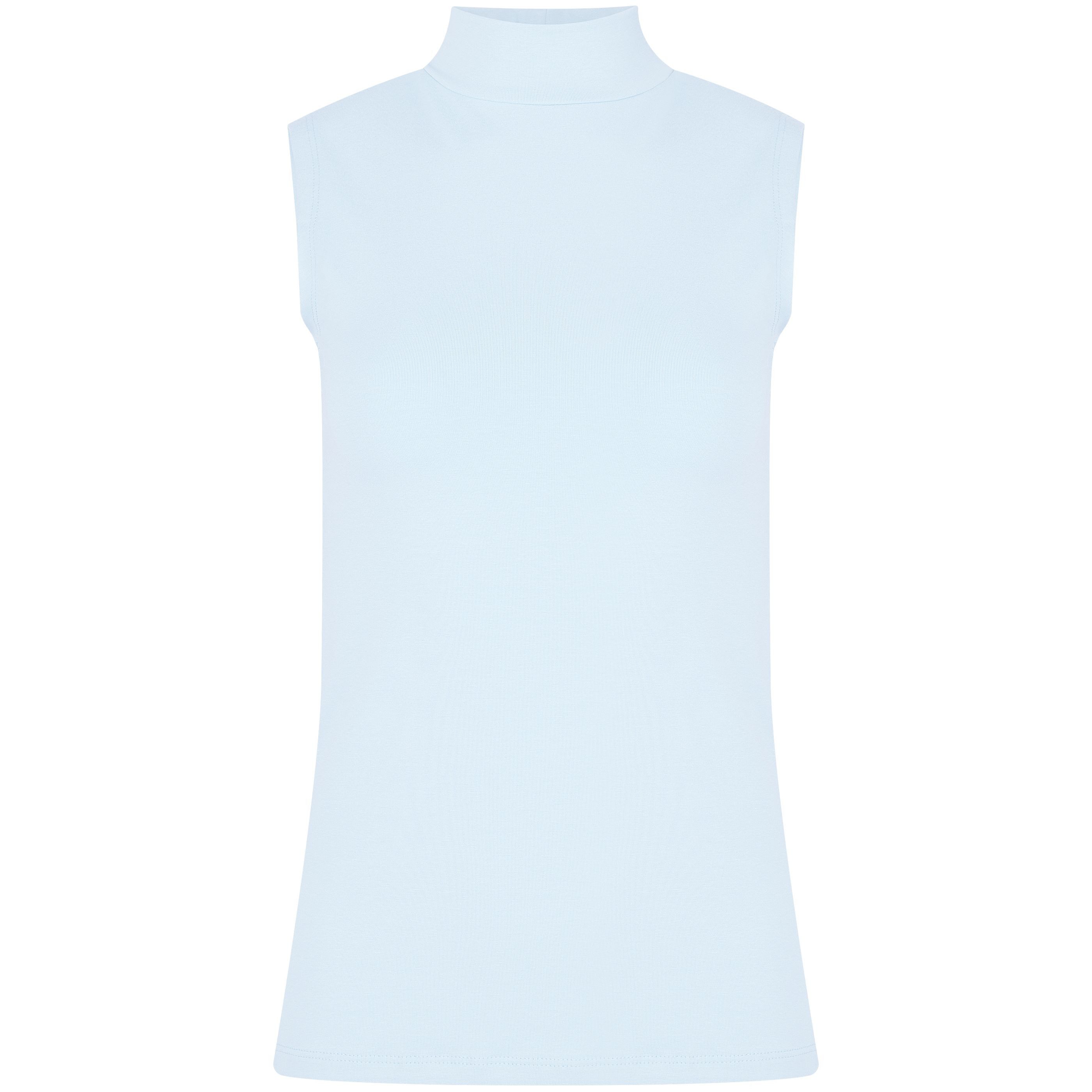 Evoni T-Shirt Basic Shirt ärmellos Halbkragen günstig online kaufen