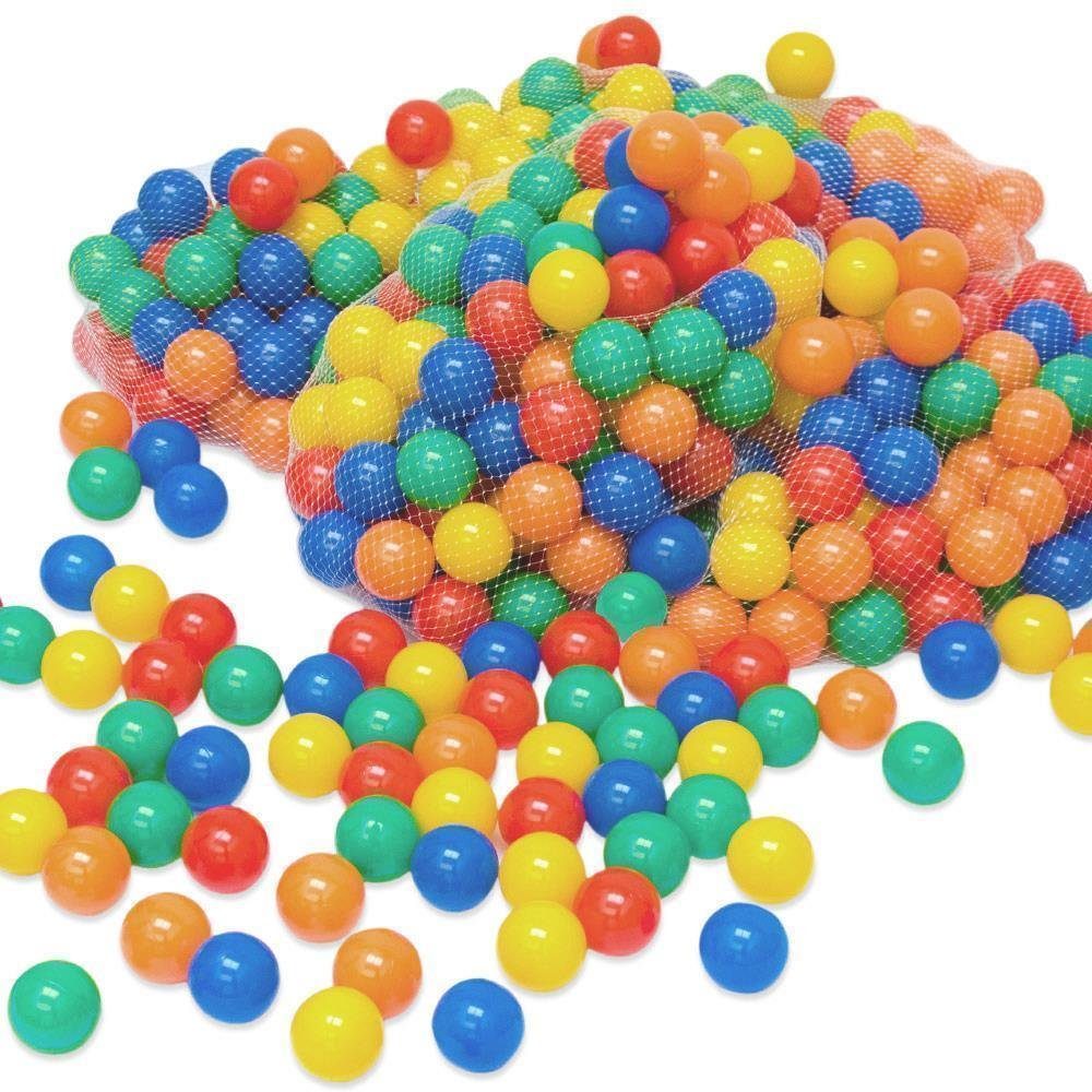 LittleTom Bällebad-Bälle Baby - 100 Bunte Bälle fürs Bällebad - 6cm Geprüfte Kinder Spielbälle (100-St), Ab dem 1. Tag: Babybälle zum Greifen - Plastikbälle für den Bällepool
