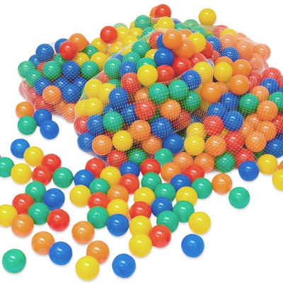 LittleTom Bällebad-Bälle 100 bunte Bälle für Bällebad 6 cm Farbmix, bunte Farben 6cm Bälle