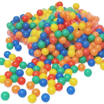 LittleTom Bällebad-Bälle 100 bunte Bälle für Bällebad 7 cm Farbmix, Plastikbälle Baby Spielbälle