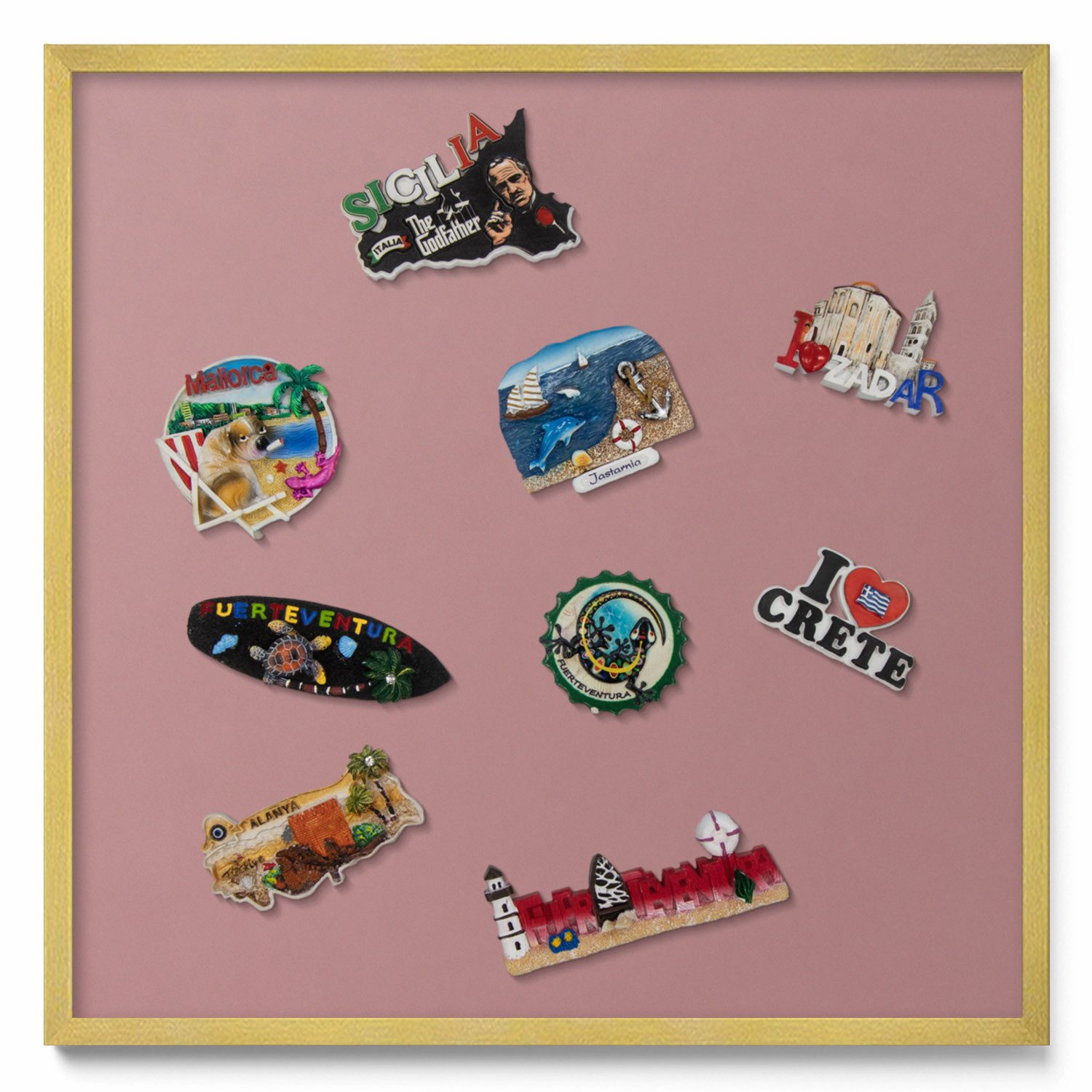 Tulup Magnettafel mit goldenem Rahmen, verschiedenen Farben, für Zuhause und Büro, Magnetisches Memoboard Dekorative für Erinnerungen