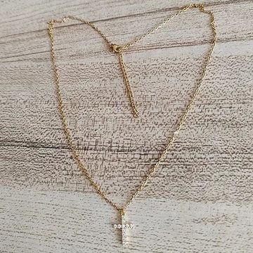 LENBEST Charm-Kette Einfacher Kreuz Anhänger Halskette (1Stück) (1-tlg)