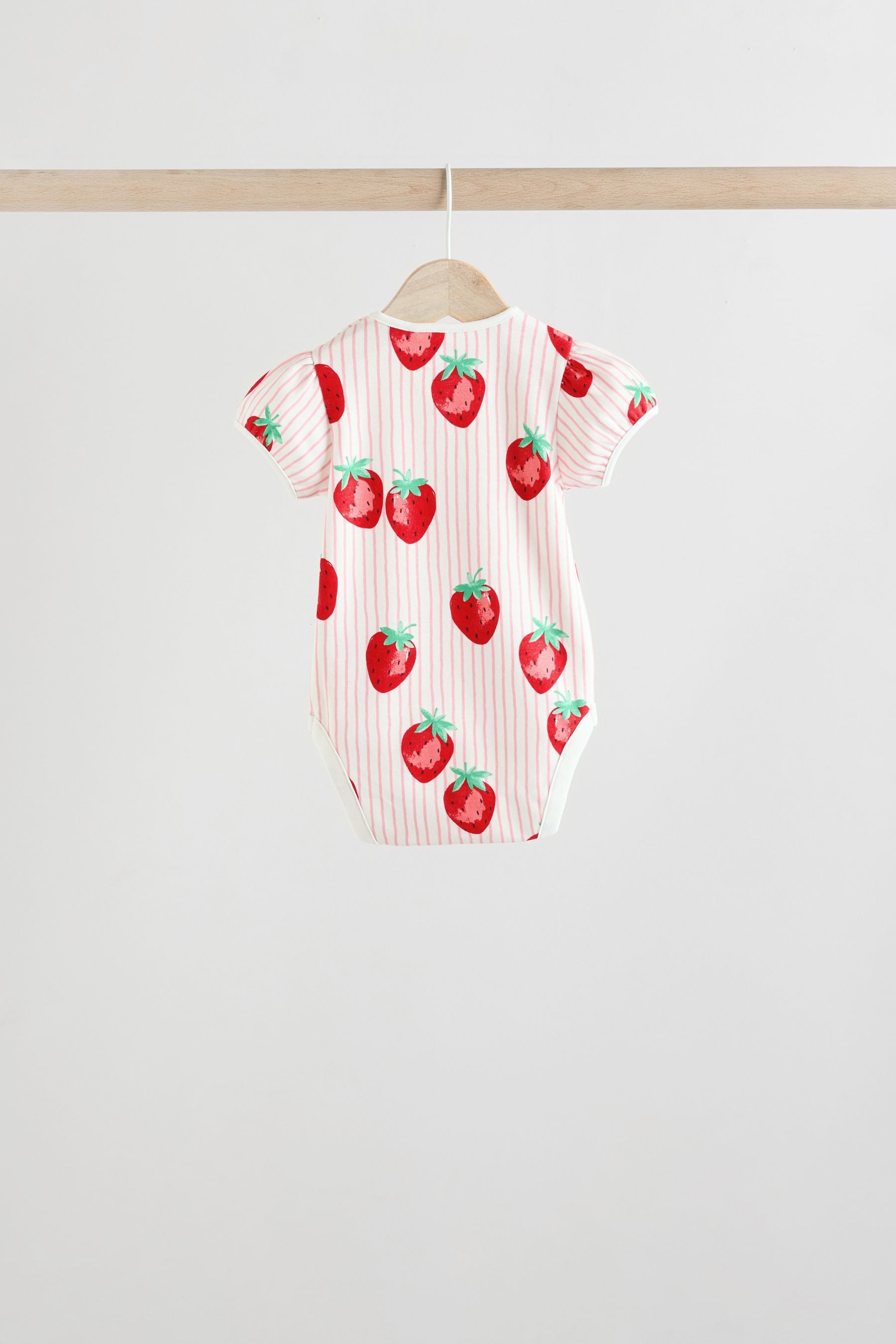 Next Kurzarmbody Kurzärmelige Babybodys 100 % Baumwolle, 5 Stk. (5-tlg)