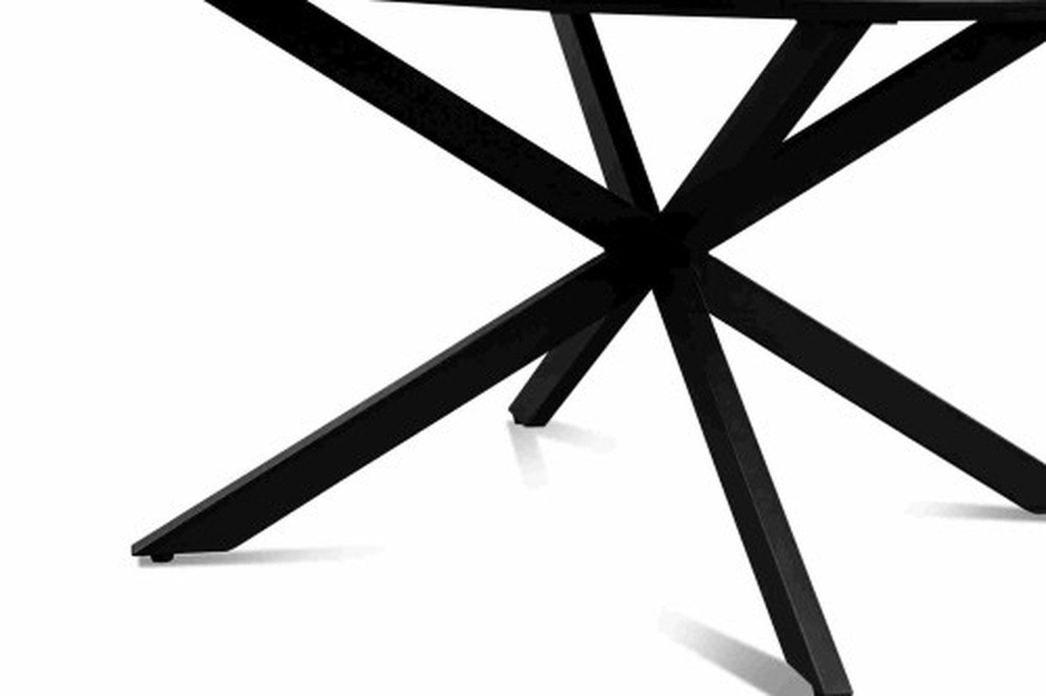 freiraum Couchtisch Paul, runde Form, in Esche Dekor schwarz, Metall + MDF - 45x80cm (HxD)