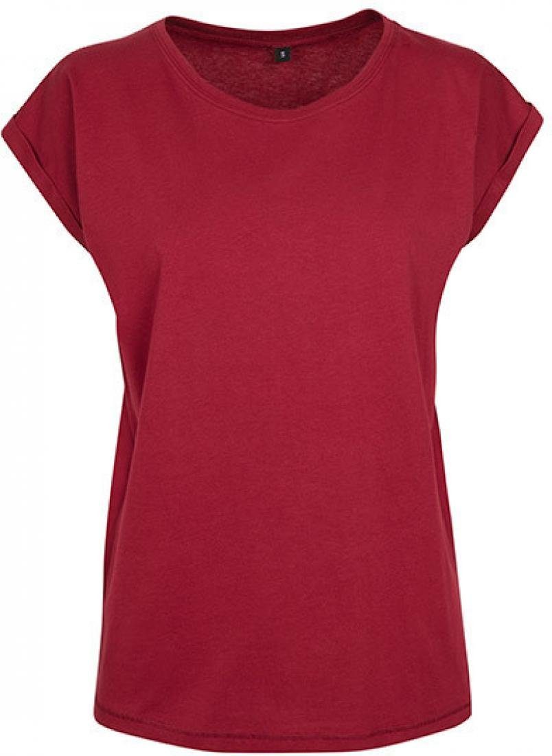 T-Shirt Damen Ladies Brand Build Extended Rundhalsshirt Your Shoulder