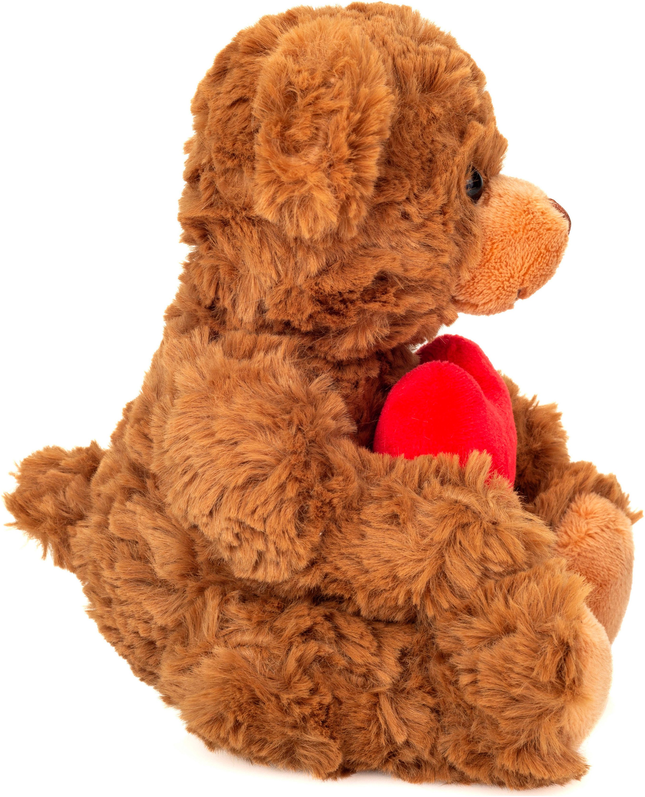 Teddy Hermann® Kuscheltier Teddy mit Herz braun 20 cm