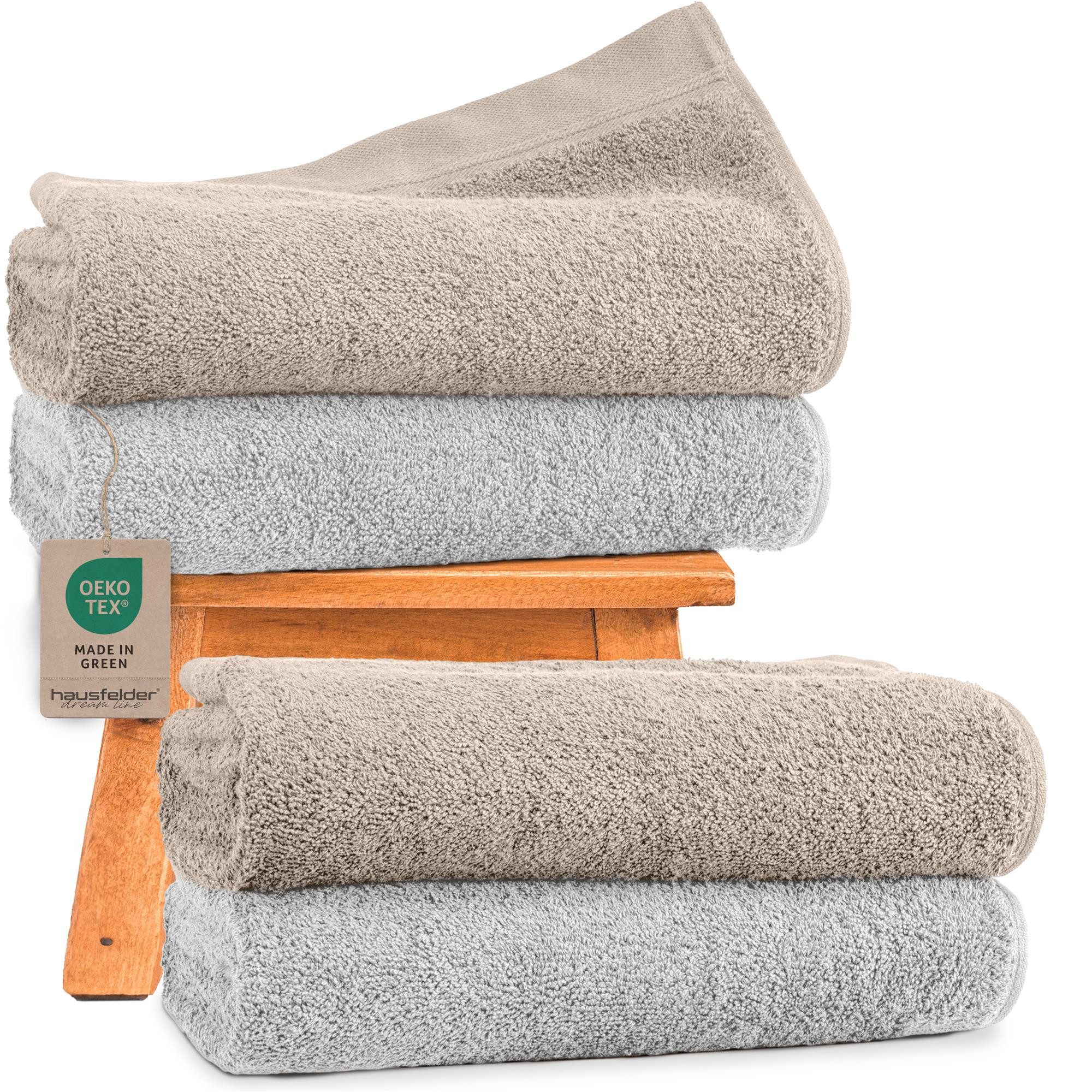 Hausfelder Handtücher Premium Duschtuch Farbmix 4er günstig online kaufen