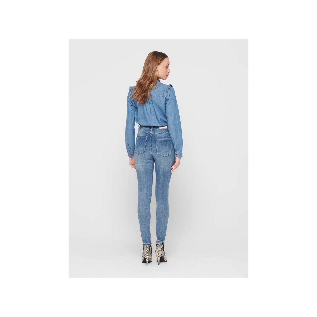 regular (1-tlg) ONLY mittel-blau 5-Pocket-Jeans