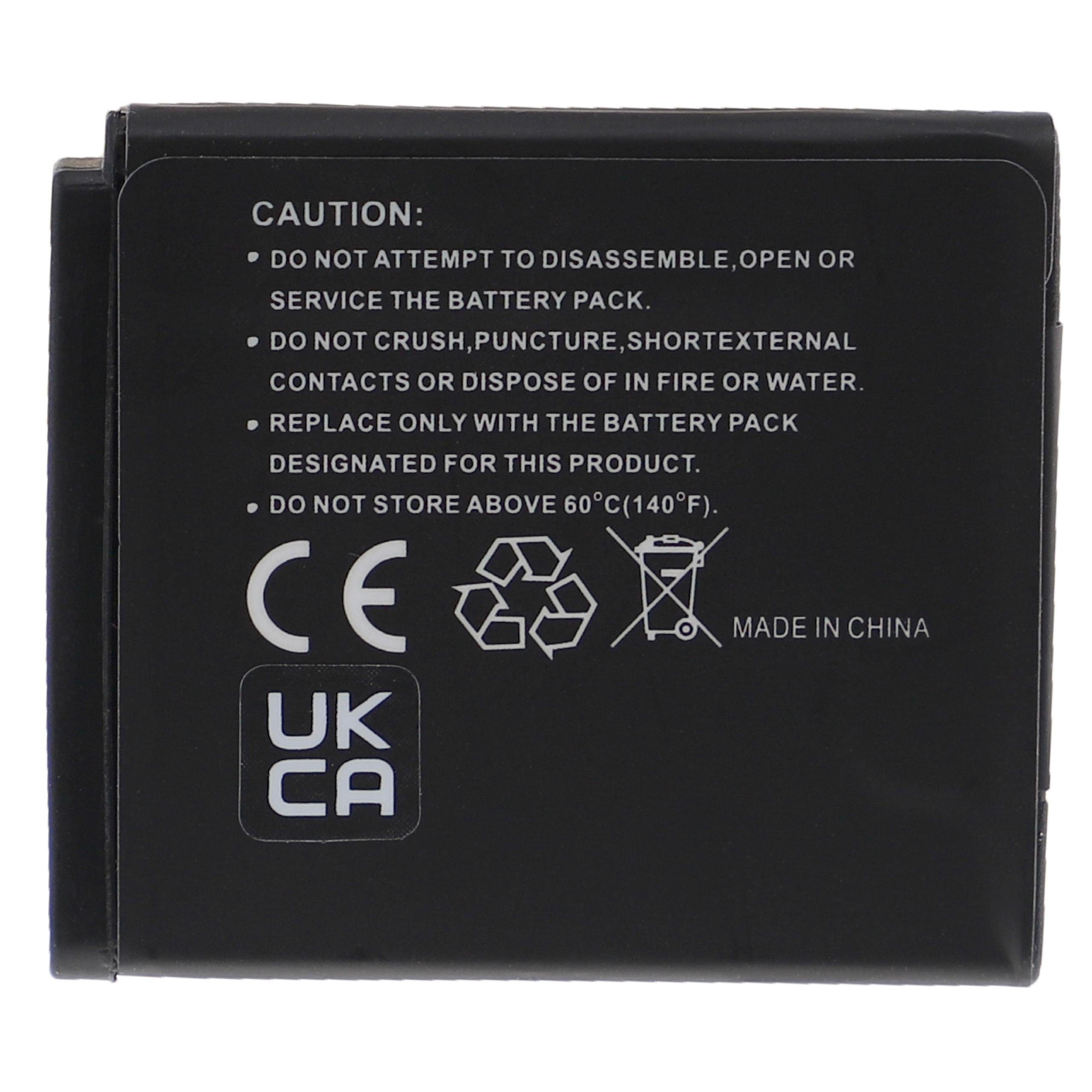 750 Li-Ion Kamera-Akku Extensilo Q10 mAh Q, Q7, (3,7 kompatibel V) Q-S1, mit Pentax