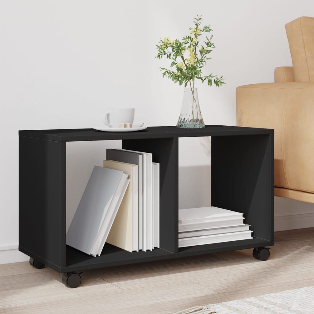 vidaXL Beistelltisch Rollschrank Schwarz 72x33x42,5 cm günstig online kaufen