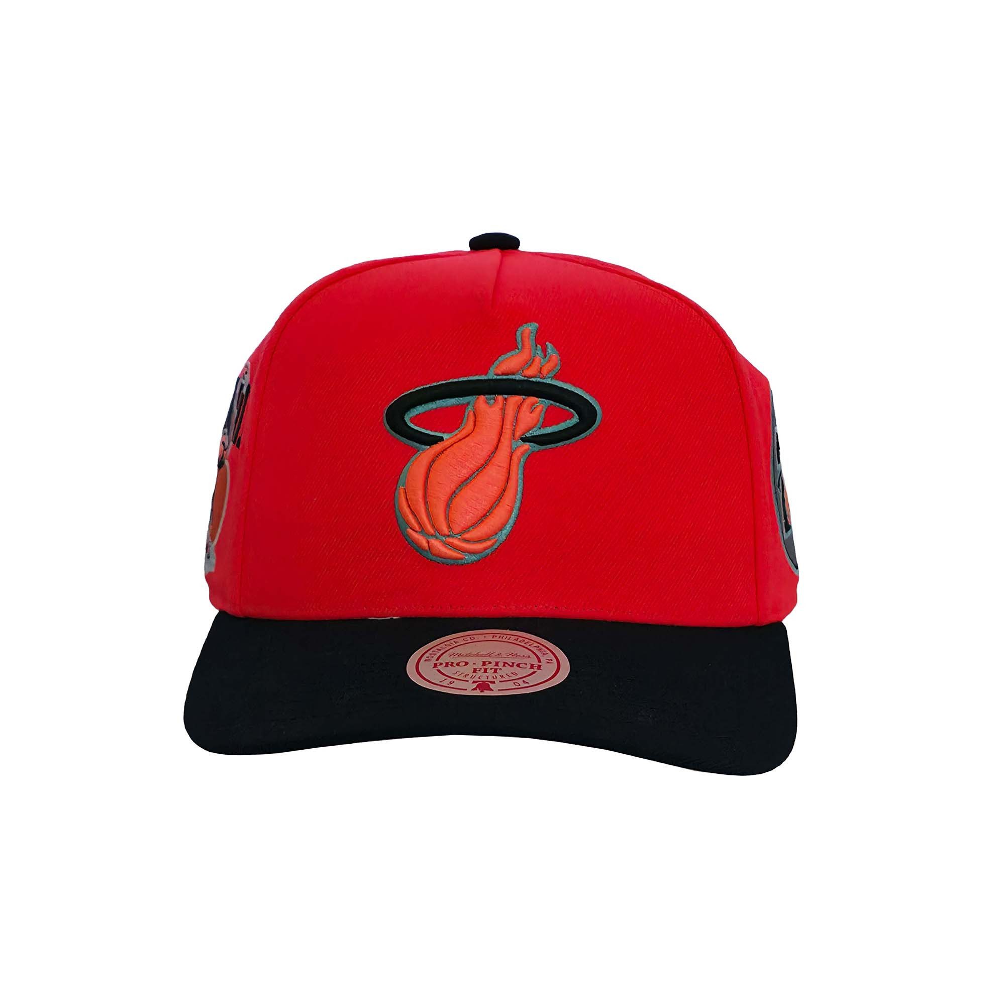 Mitchell & Ness Fitted Cap Miami Heat In The City Pro pink
