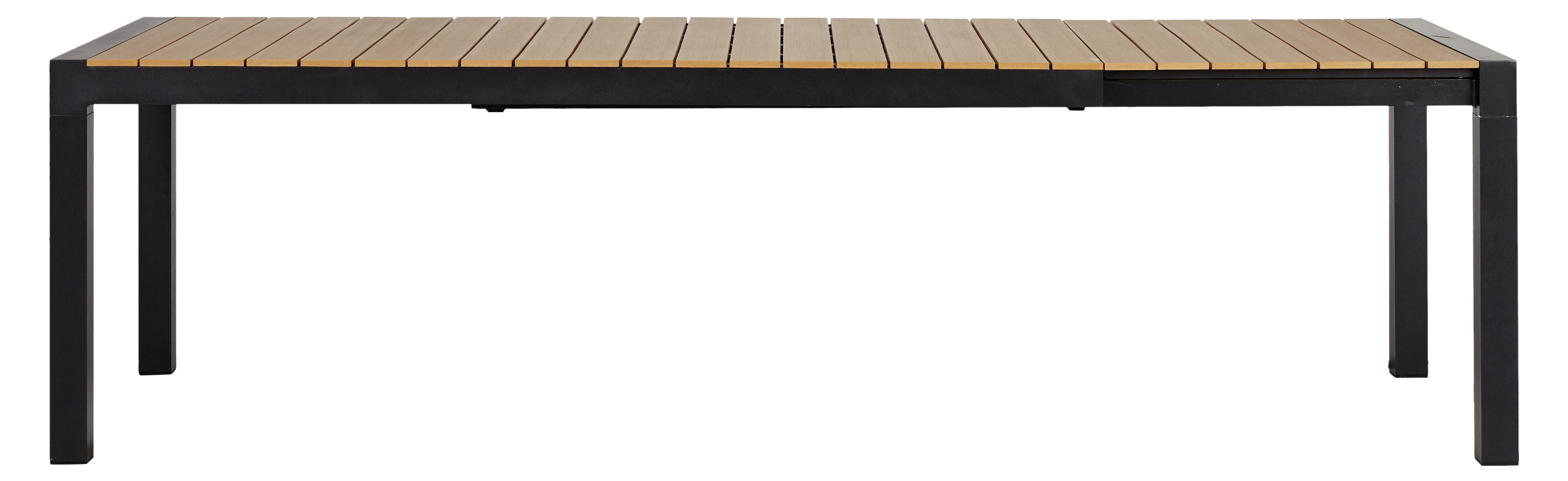 ebuy24 Gartentisch Joan Gartentisch 205-275 x 100 cm, mit Auszug inkl (1-St)