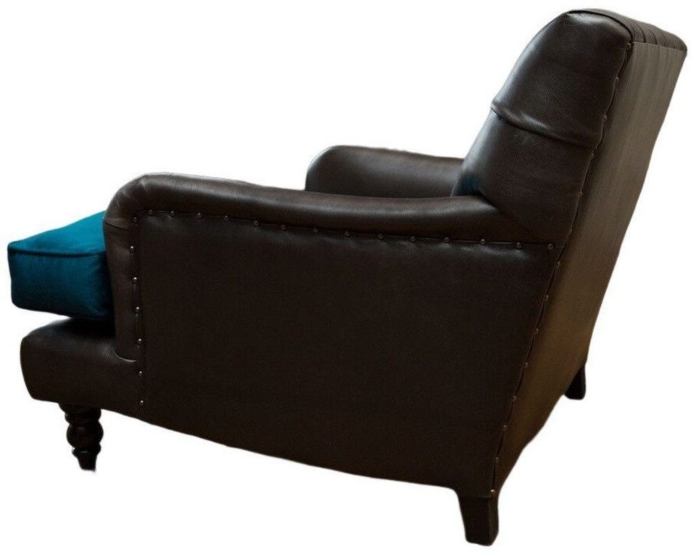 Xlmoebel Chesterfield-Sessel Chesterfield-Sessel aus grauem Leder mit individueller Gestaltung (Sessel), Hergestellt in Europa