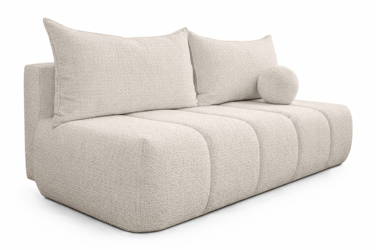 Kaiser Möbel Schlafsofa mit Schlaffunktion und Bettkasten, Stoff Flow Chenille, Sofa PIANO, Einzelsofa, Chenille-Stoff,Water Blocked Technologie
