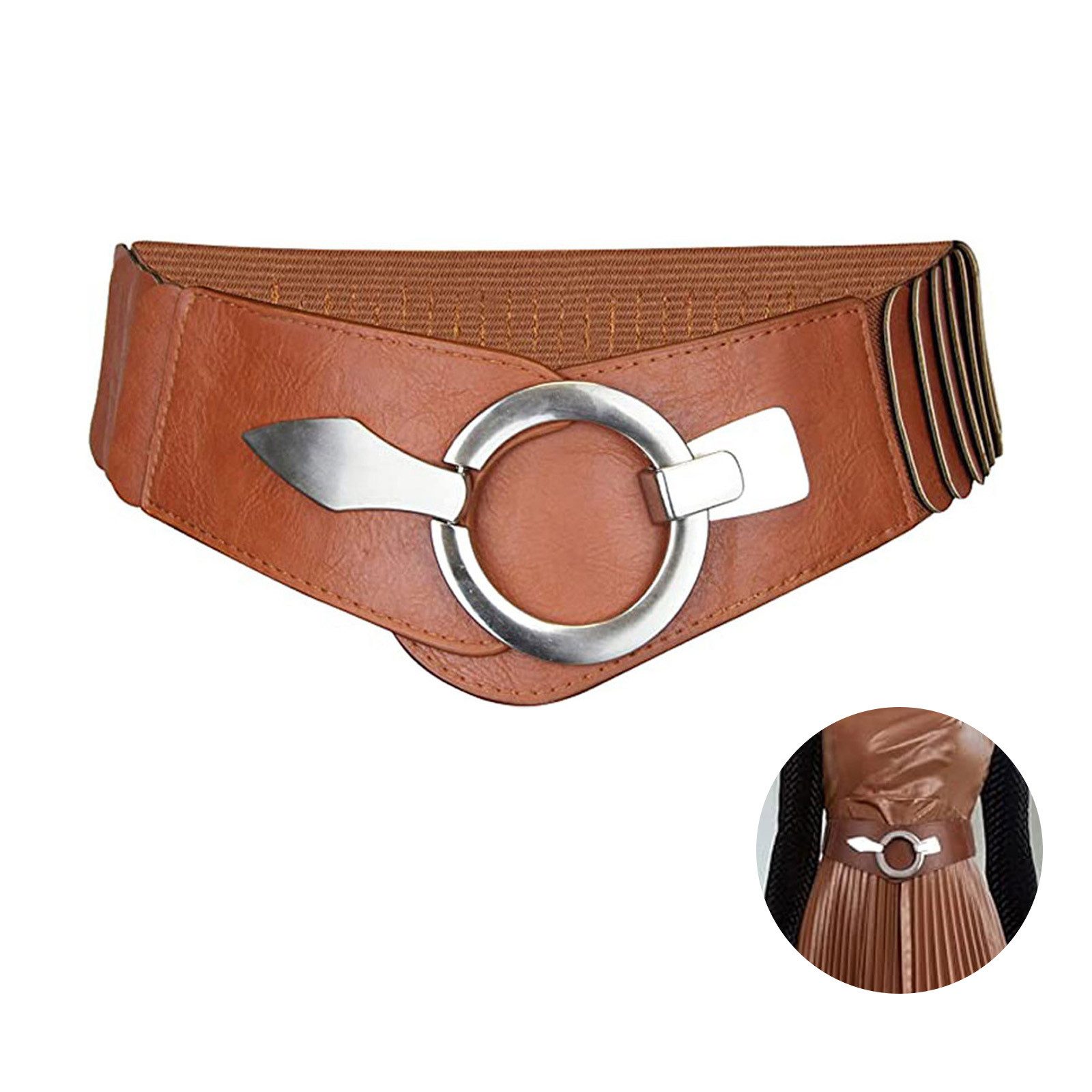 MODFU Taillengürtel Damen Obi Gürtel elastisch breit Bindegürtel Hüftgürtel günstig online kaufen