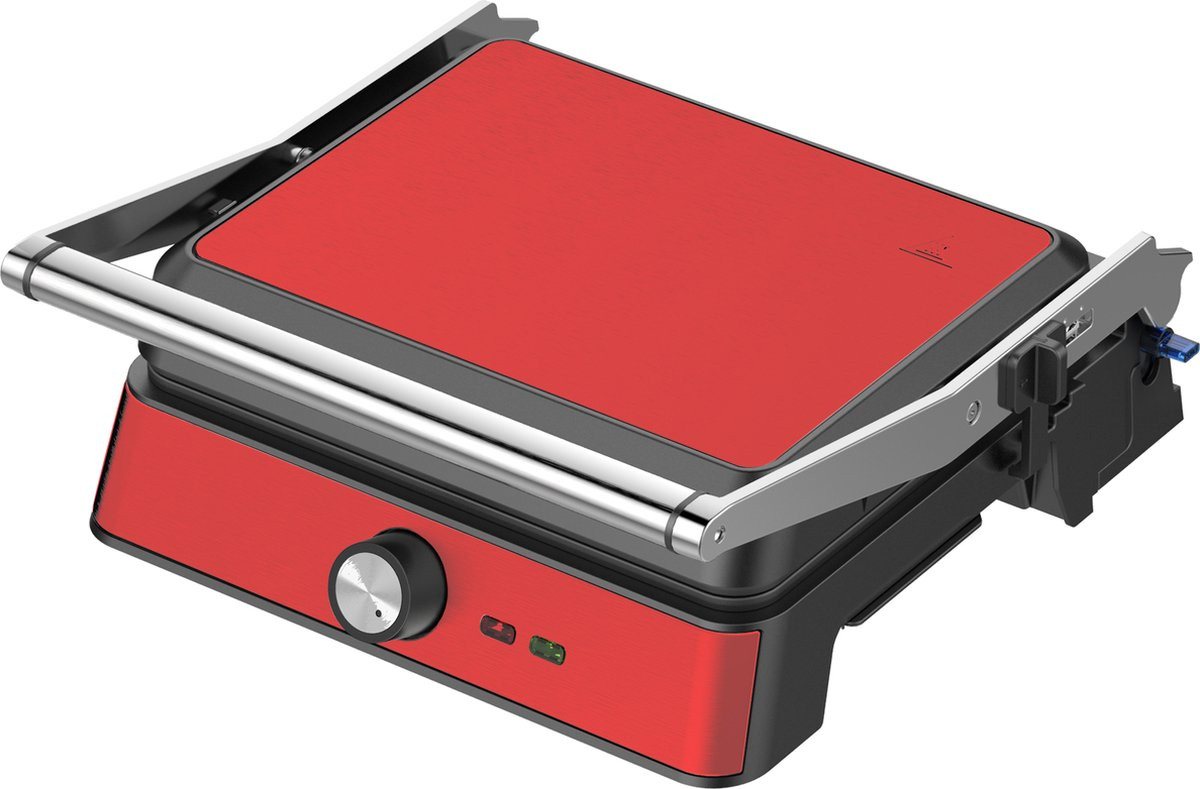 Westinghouse Kontaktgrill Retro-Serie 2200 W mit 180°-Öffnung und Höhenverstellung, 2200,00 W, 180°-Öffnung, Höhenverstellung, Antihaft-Grillplatten