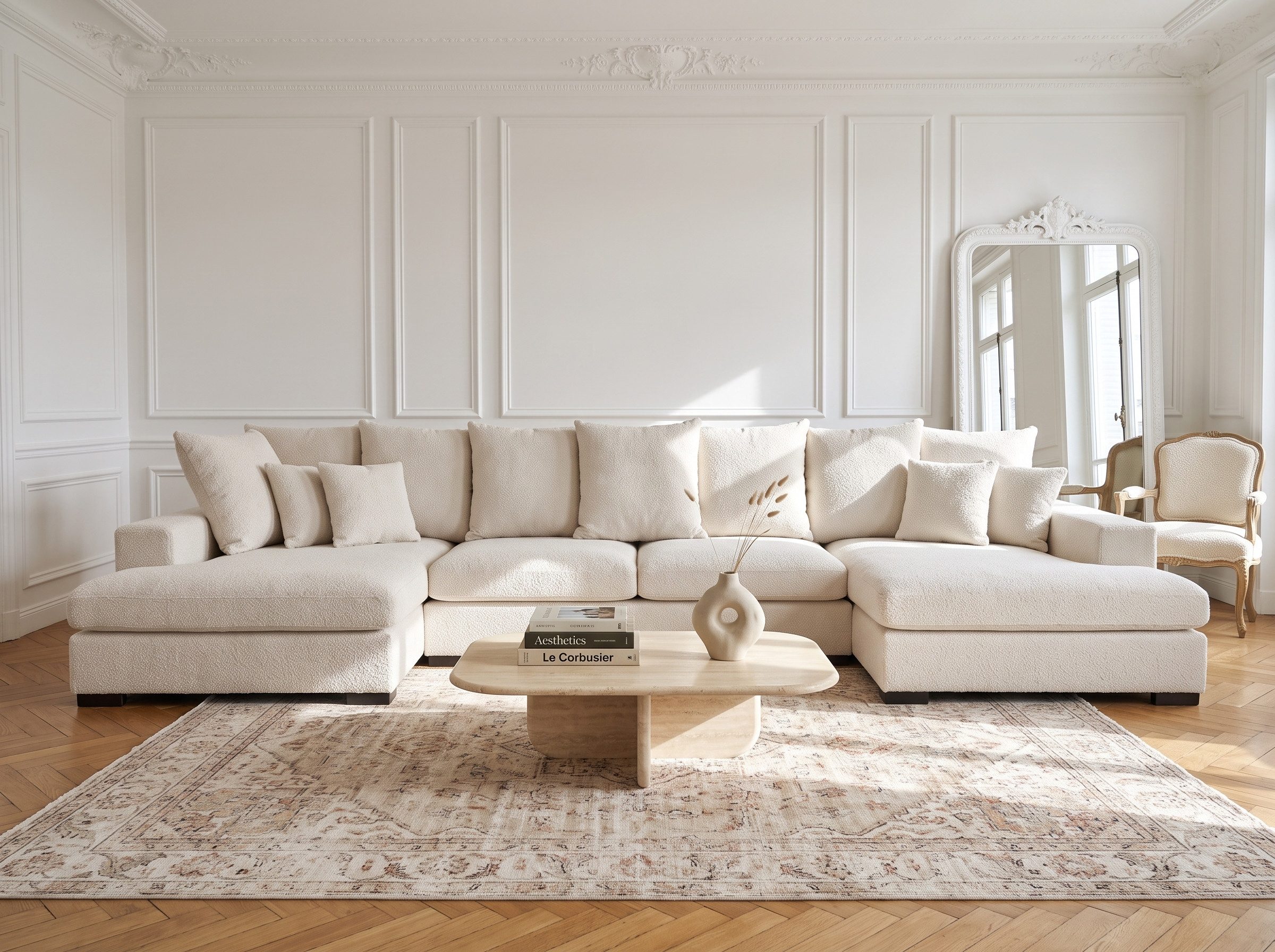 yourhouse24 Wohnlandschaft XXL SELLO U mit Schlaffunktion – HR-Kaltschaum, XXL, mit Bettkasten