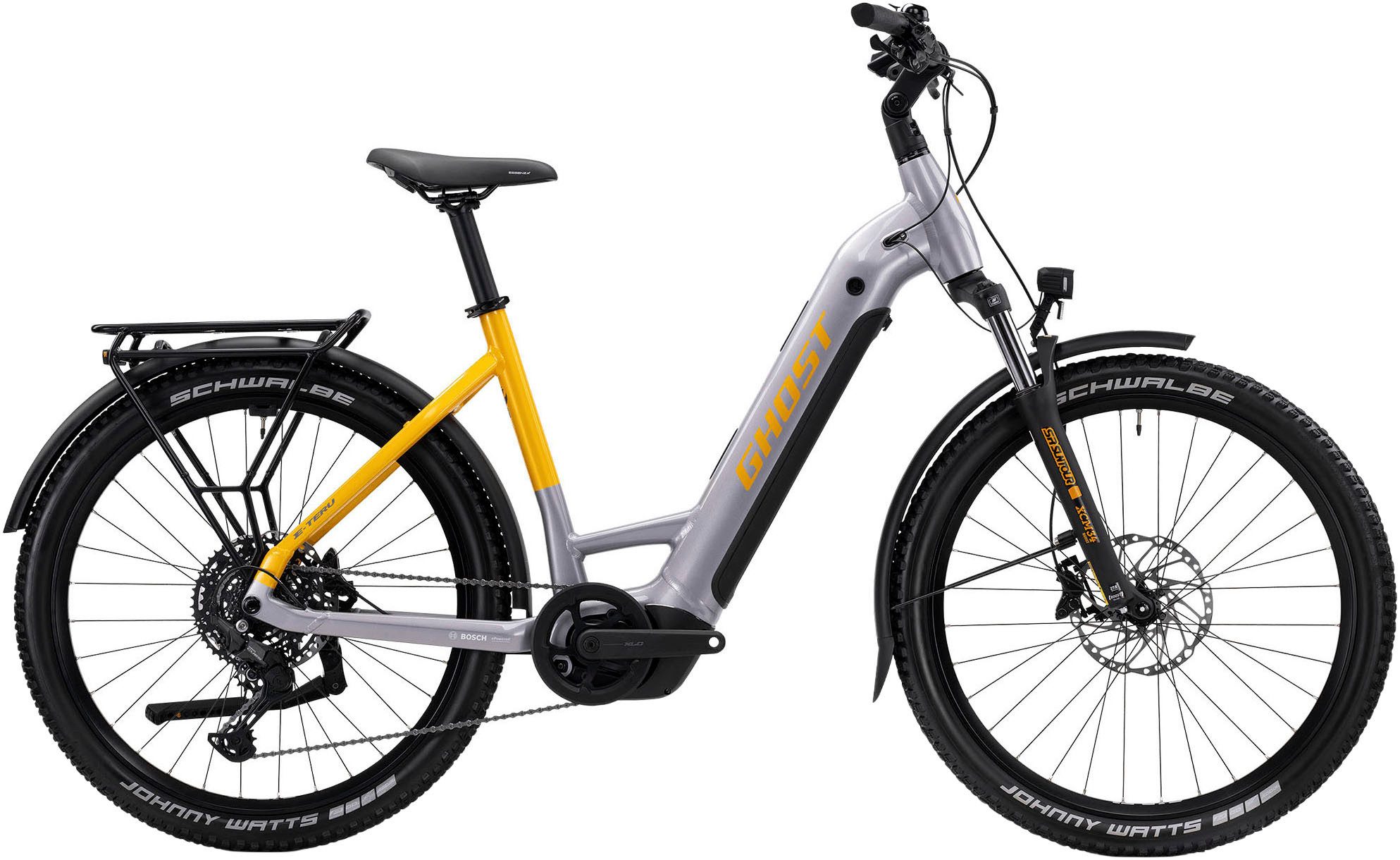 Ghost E-Bike Mountainbike E-Teru Universal EQ Low - Bosch Mittelmotor, 10 Gang Shimano Cues U6000 Shadow+ Schaltwerk, Kettenschaltung, Mittelmotor, 600 Wh