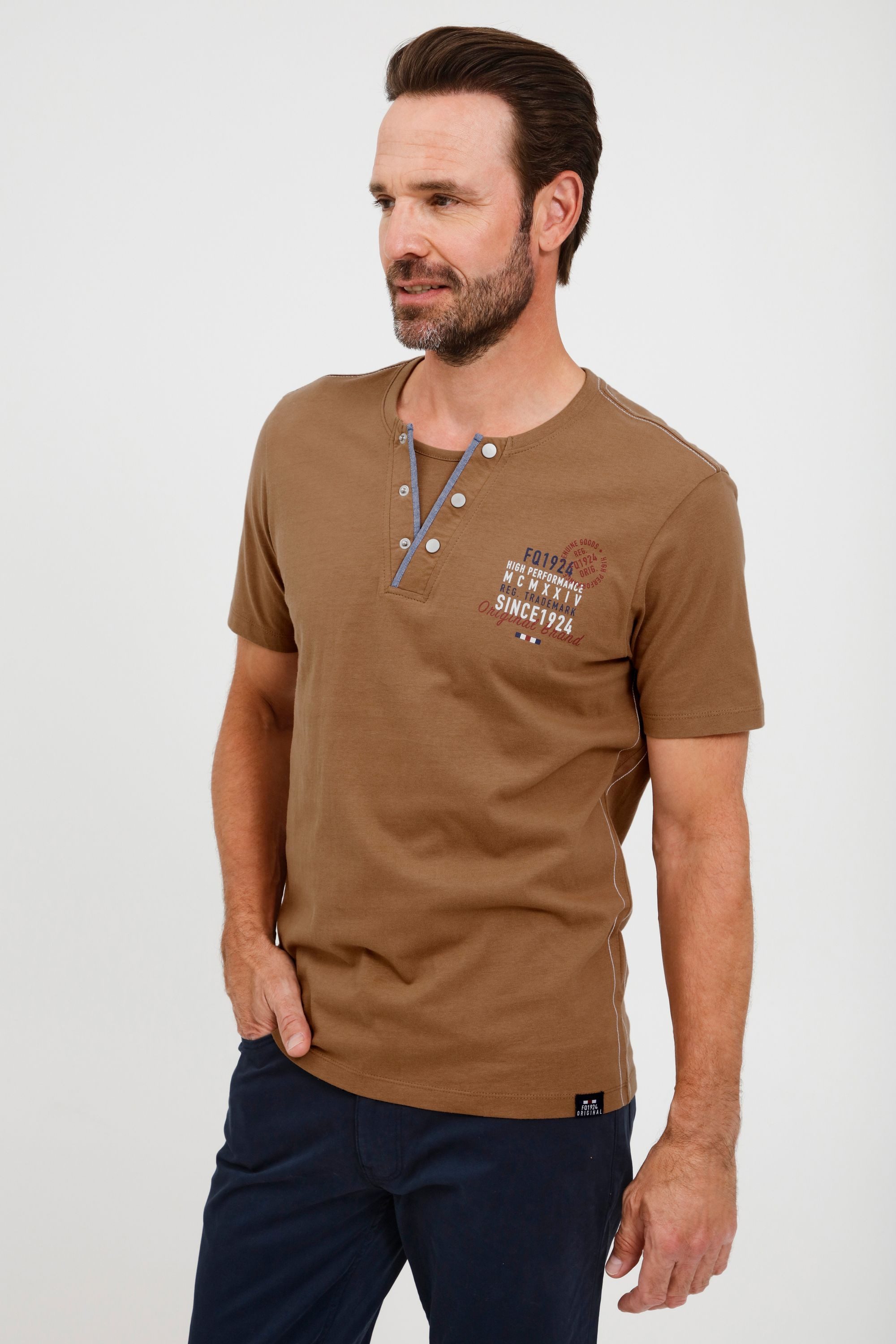 FQ1924 T-Shirt FQRudolf Henleyshirt mit angesagtem günstig online kaufen