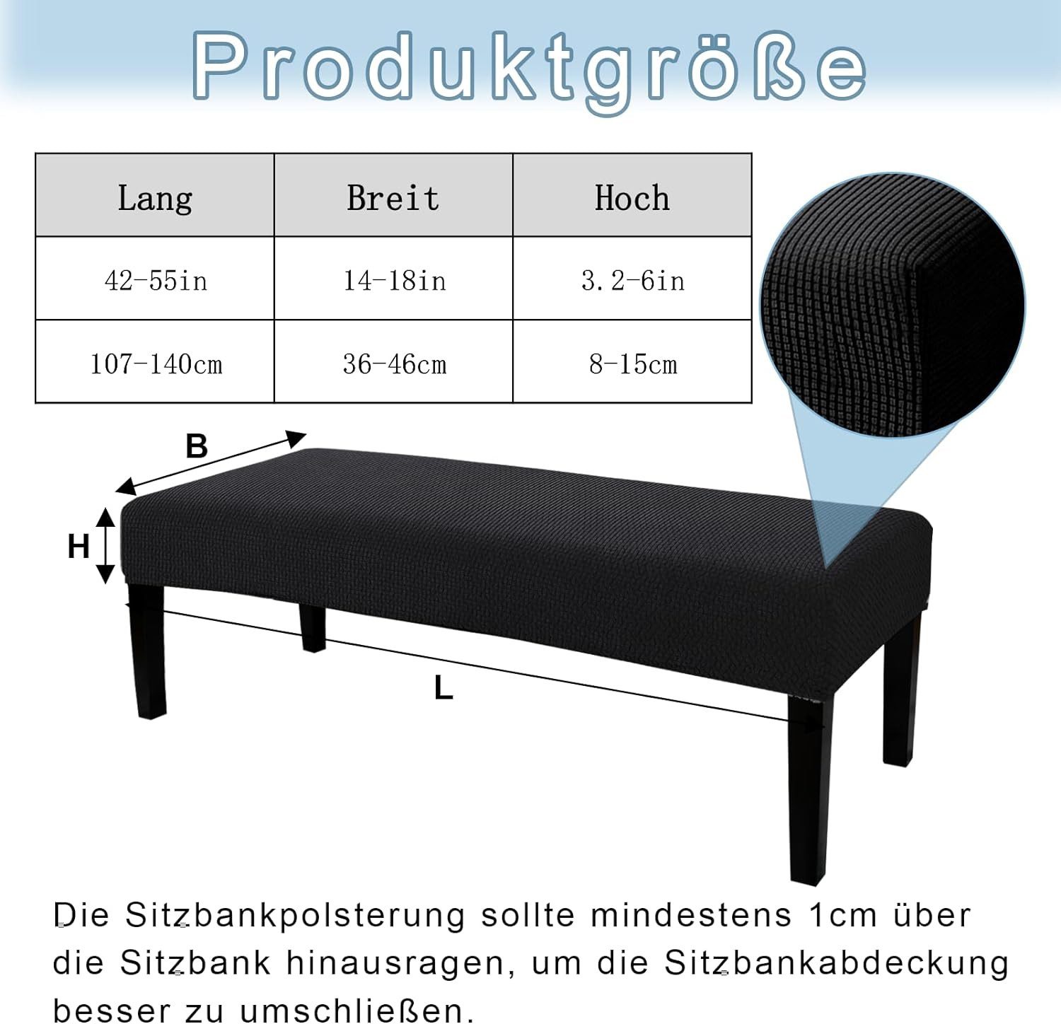 Coonoor Stuhlhusse Universal-Bezug für Esszimmer-Bank, elastisch Stuhlhusse günstig online kaufen