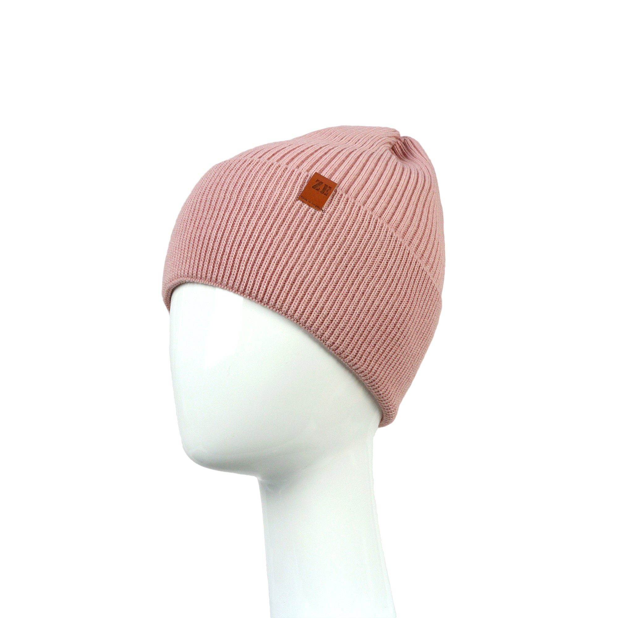 Mütze rosa Strickmütze Kira ZEBRO