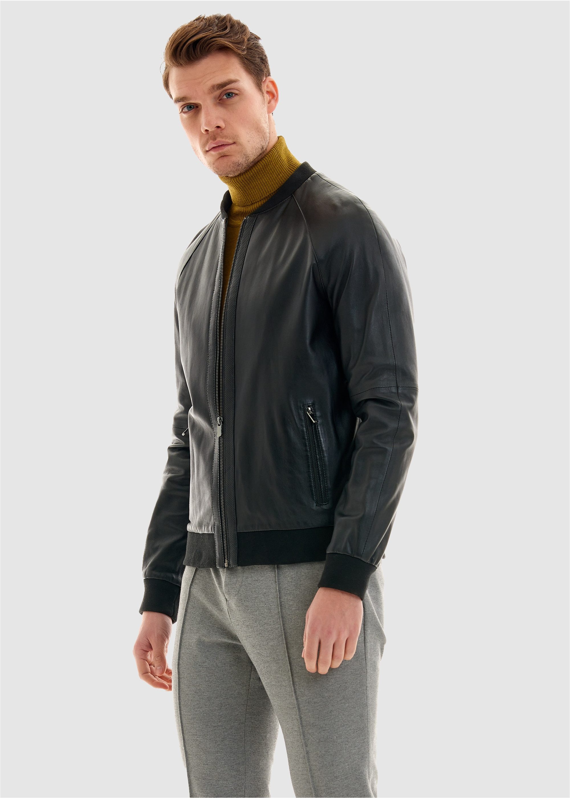 Pierre Cardin Lederjacke im Bomber-Look günstig online kaufen