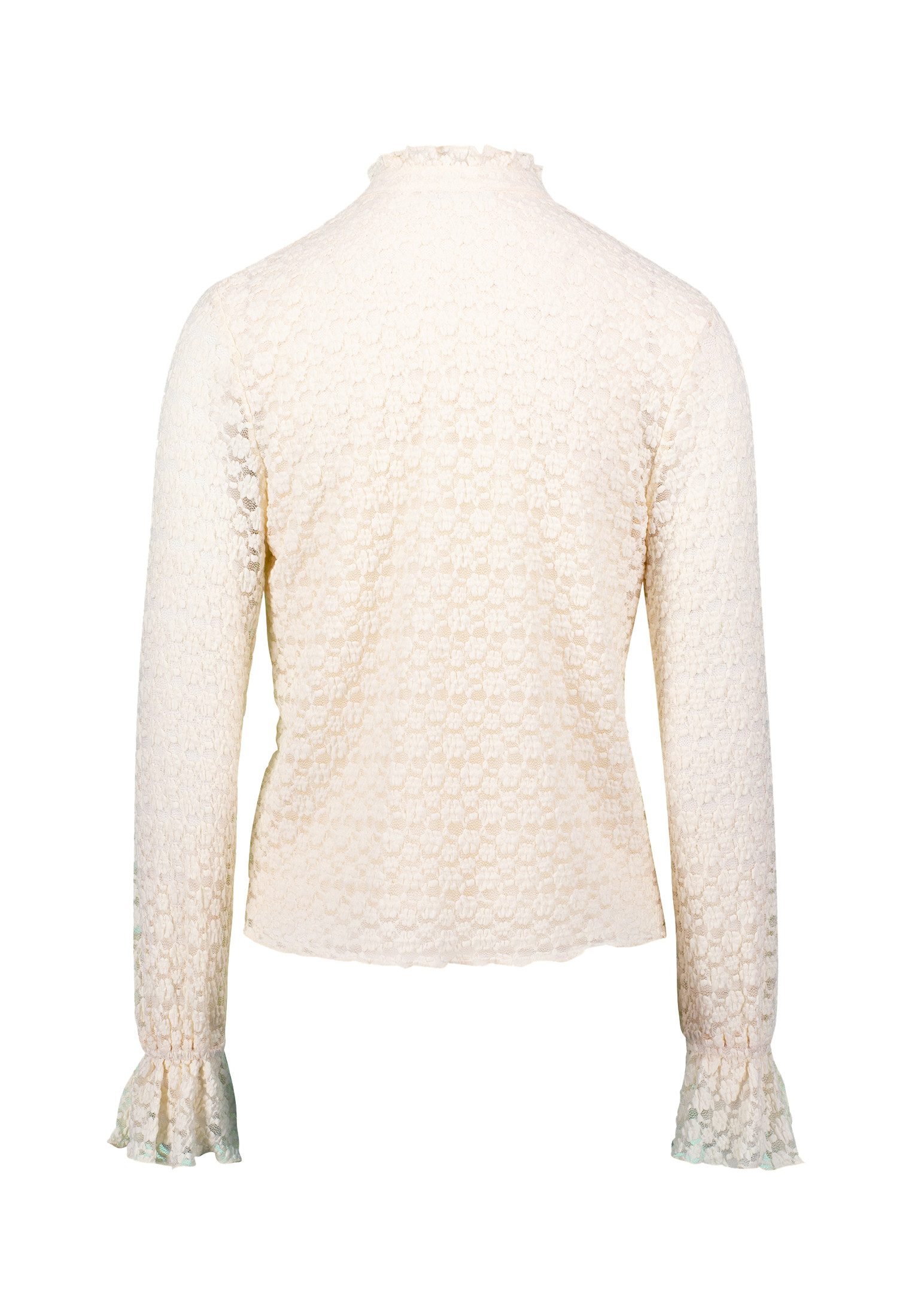 Zero Spitzenbluse Damen mit Knopfleiste