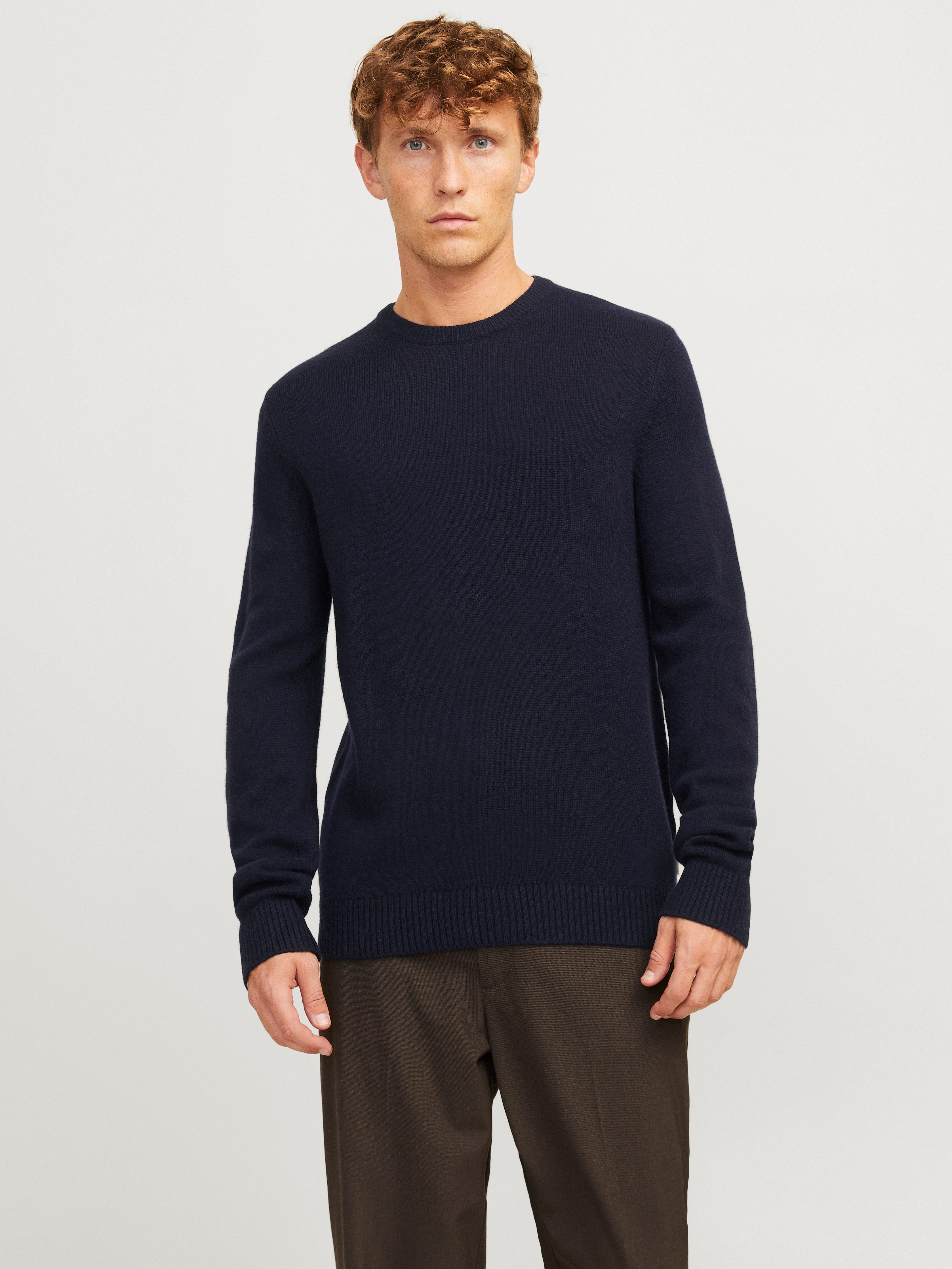Jack & Jones Rundhalspullover JPRBLULAMBSWOOL KNIT CREW NECK günstig online kaufen