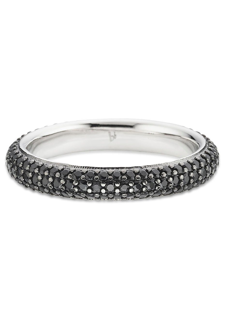 Bruno Banani Fingerring Schmuck Geschenk Silber 925 Damenring black-white, mit Zirkonia (synth)