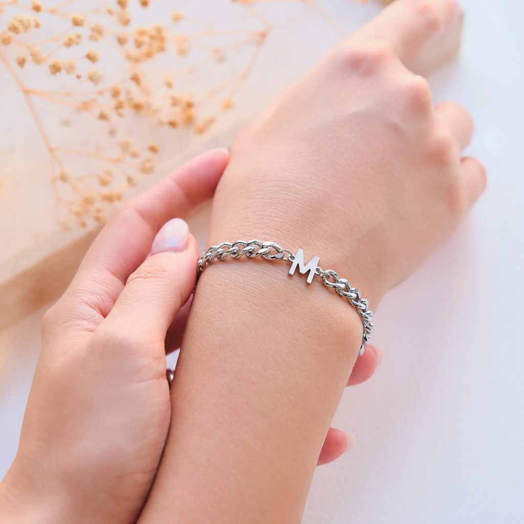 OTANTO Armband Initial Buchstaben Armband Partnerarmband