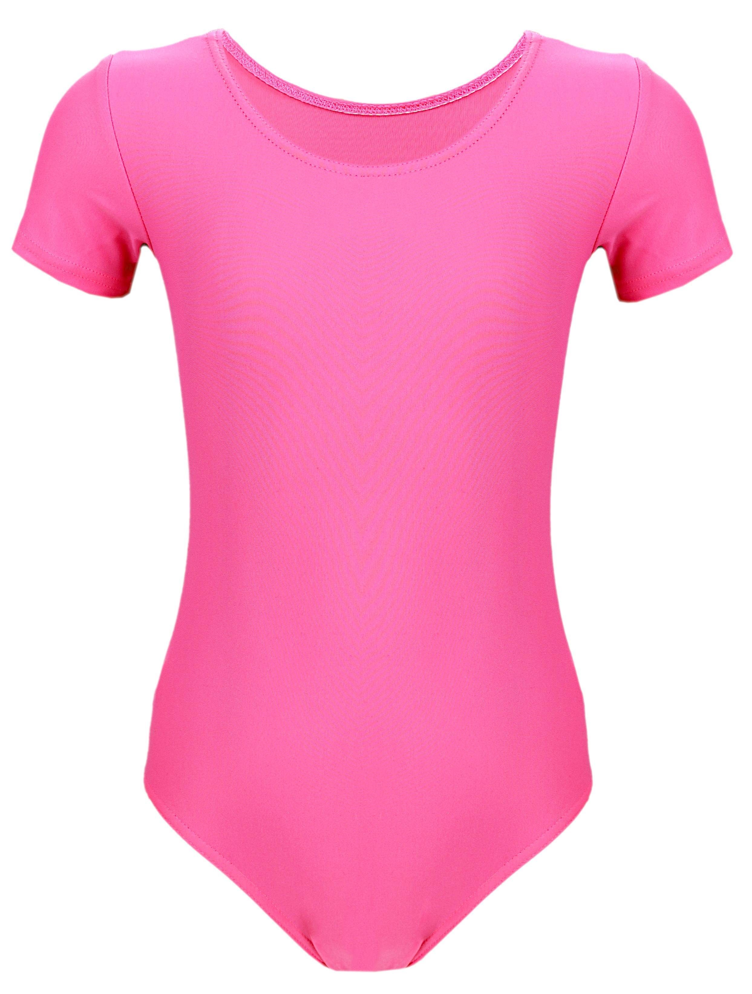 Justaucorps Manches Courtes Fille – Gymnastique Danse Classique Ballet – Leotard