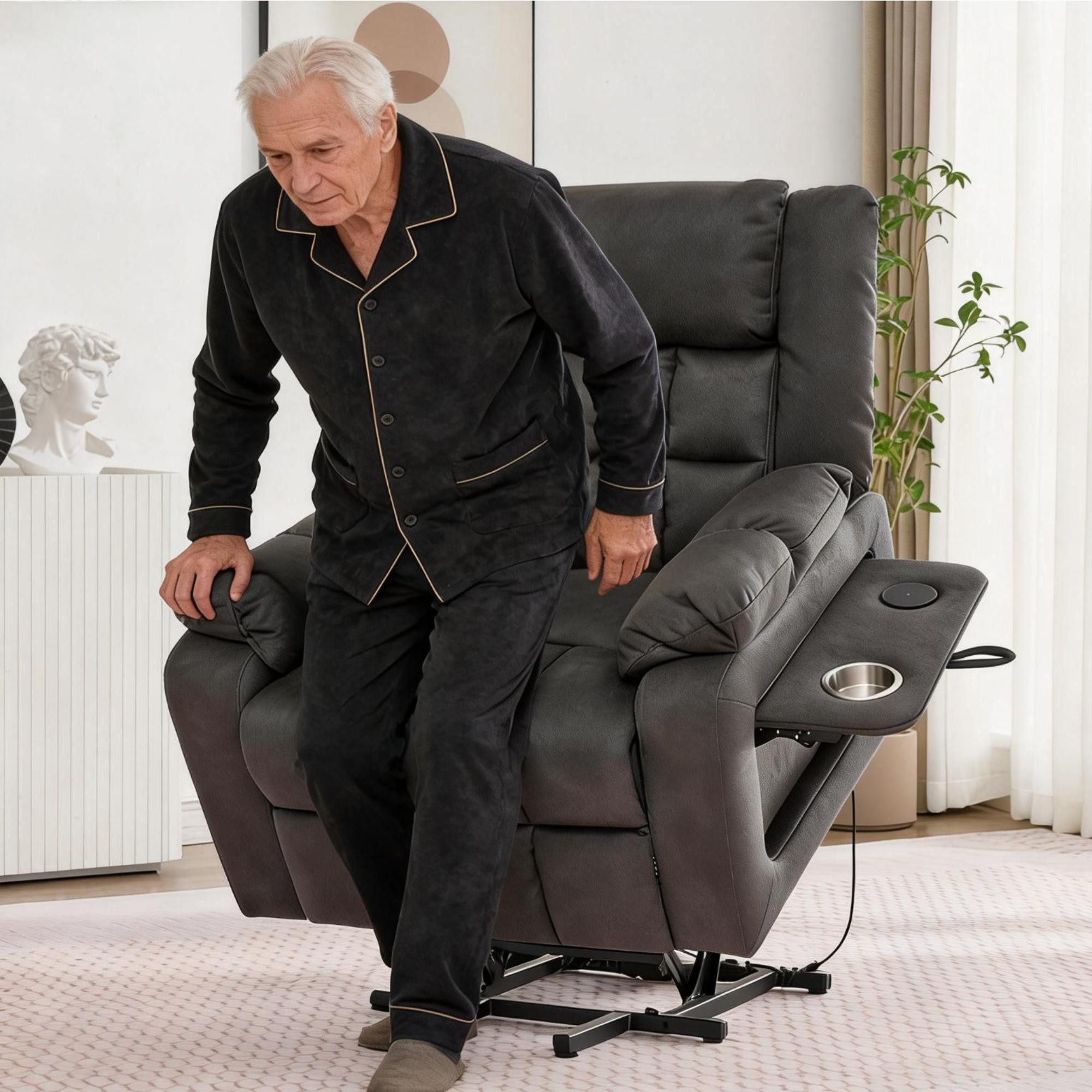 i@home Massagesessel Elektrisch verstellbarer TV-Sessel (Relaxsessel mit Fu günstig online kaufen