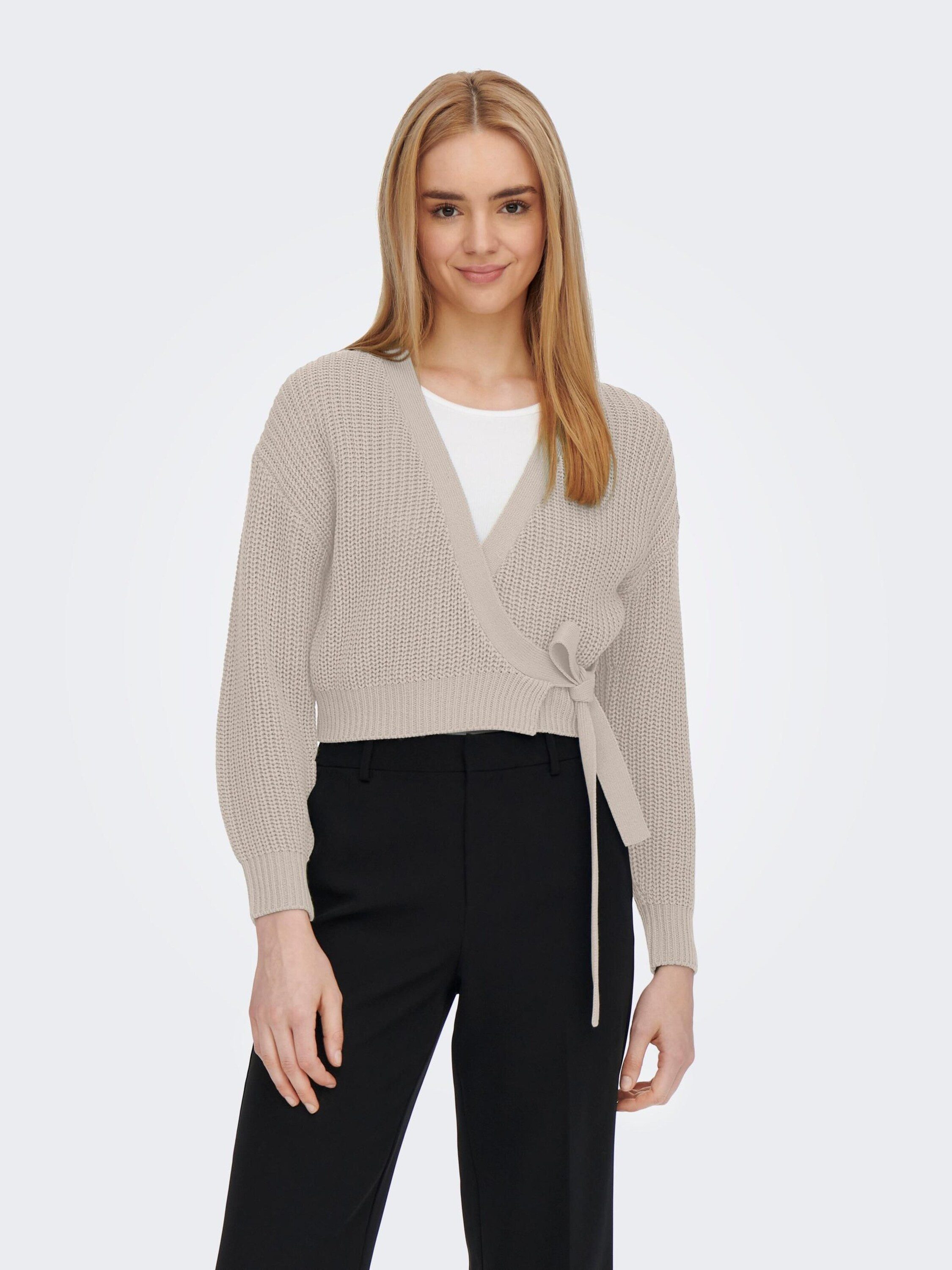 ONLY Strickjacke ONLBreda (1-tlg) Wickel-Design