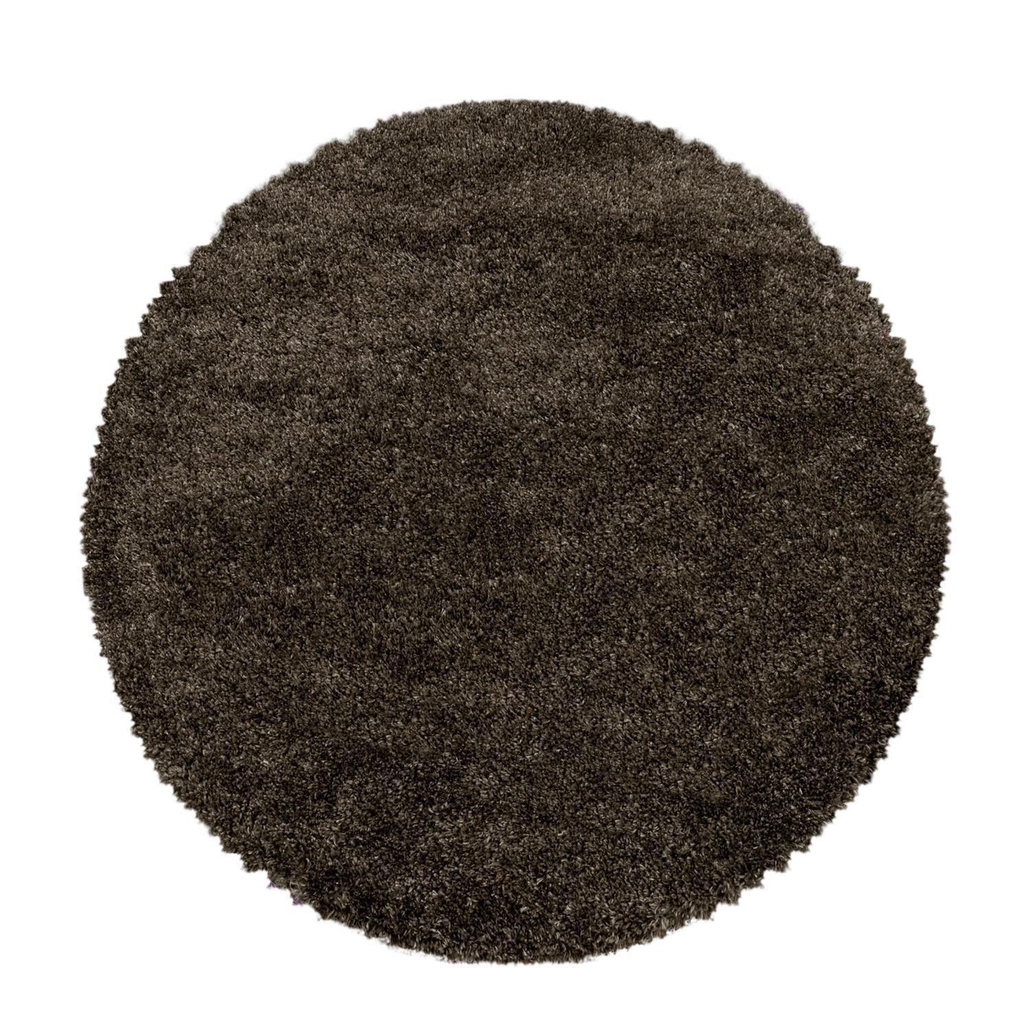 SchönesWohnen24 Hochflor-Teppich Hochflor Teppich FLUFFY Braun günstig online kaufen