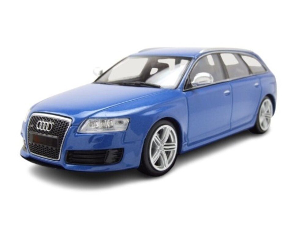 Maxichamps Modellauto Audi RS6 Avant Kombi 2007 blau metallic, Maßstab 1:43